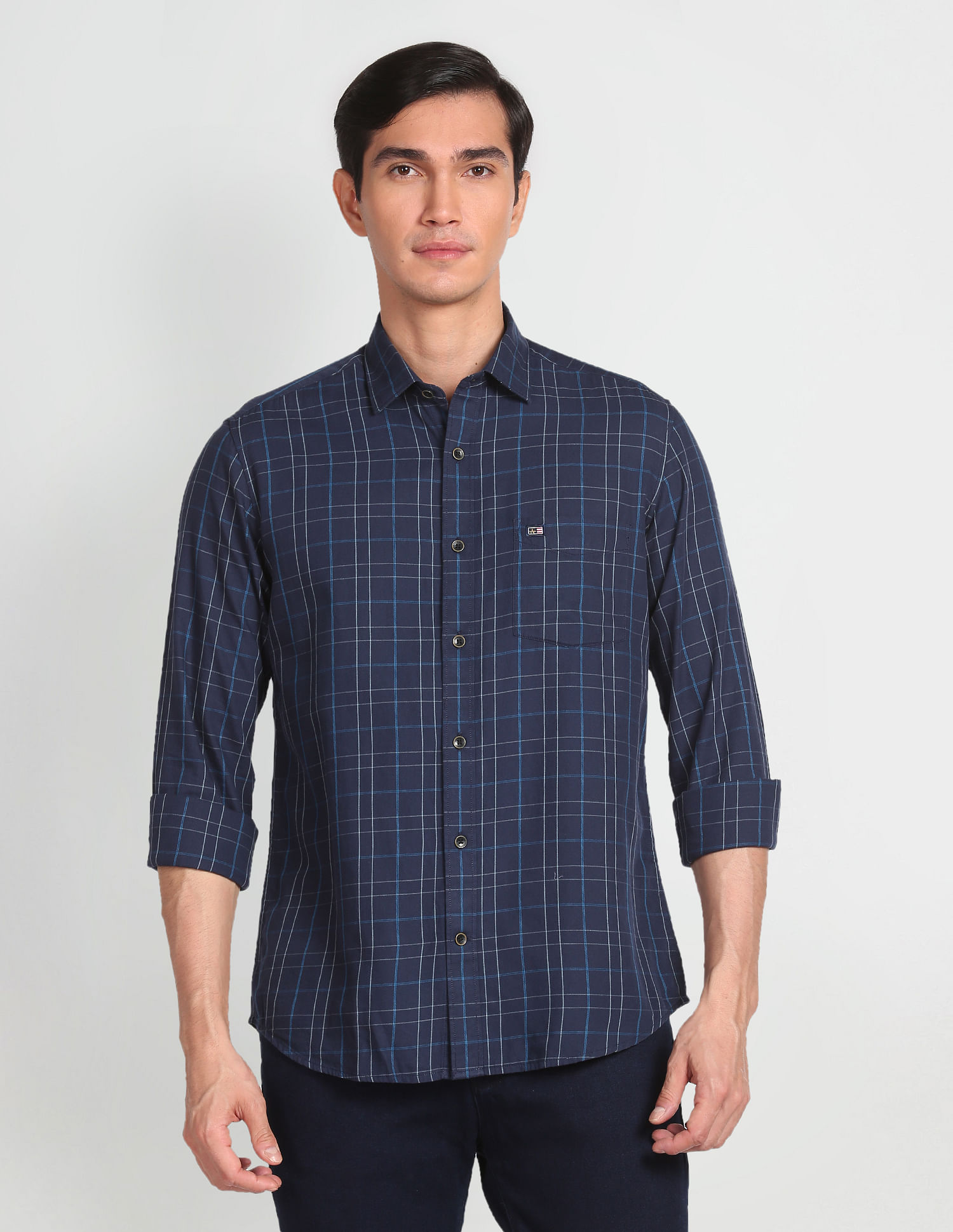 Arrow Sports Tartan Check Cotton Shirt