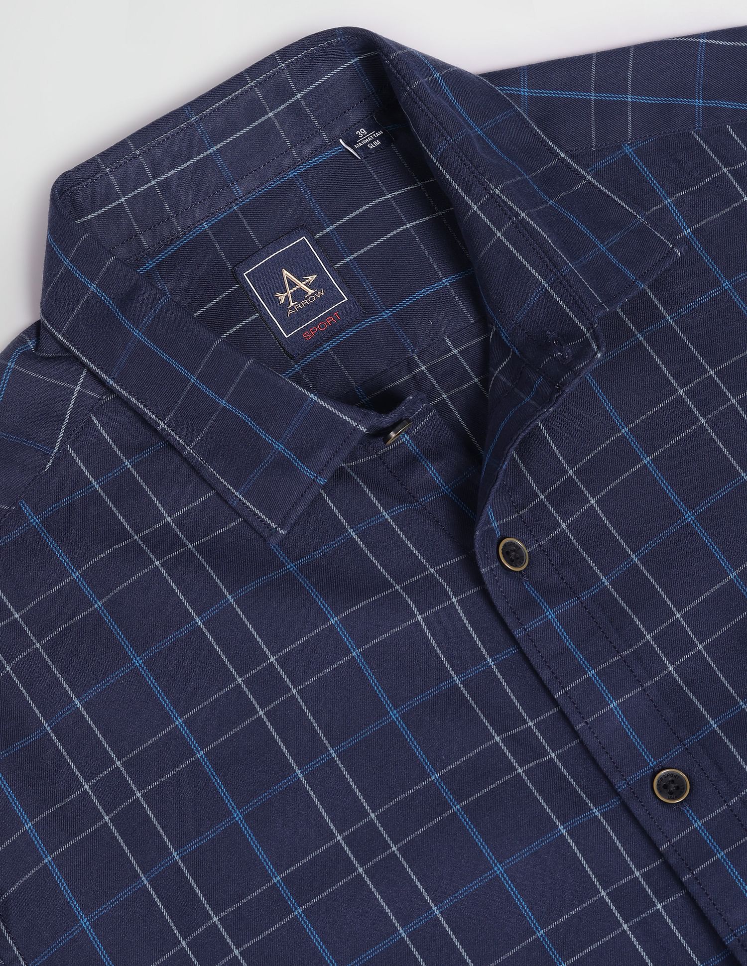 Arrow Sports Tartan Check Cotton Shirt