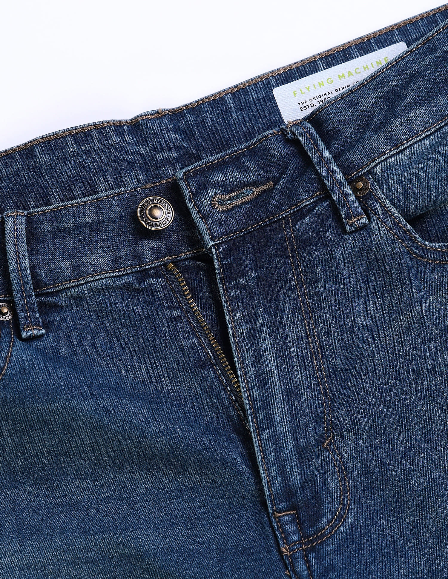 Buy Flying Machine Mankle Relax Tapered Fit Stone Wash Jeans