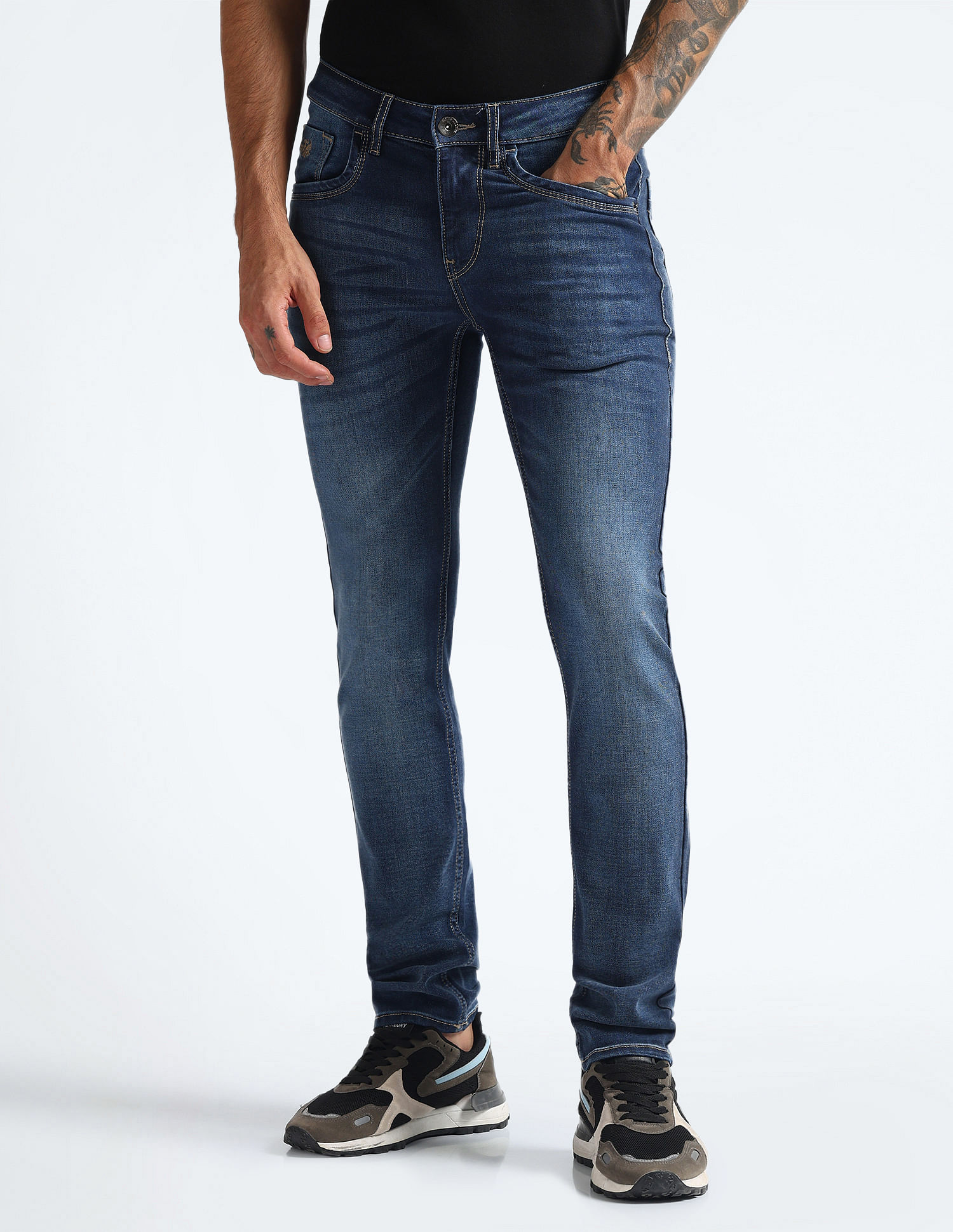 Flying Machine Mid Rise Morrison Skinny Fit Jeans