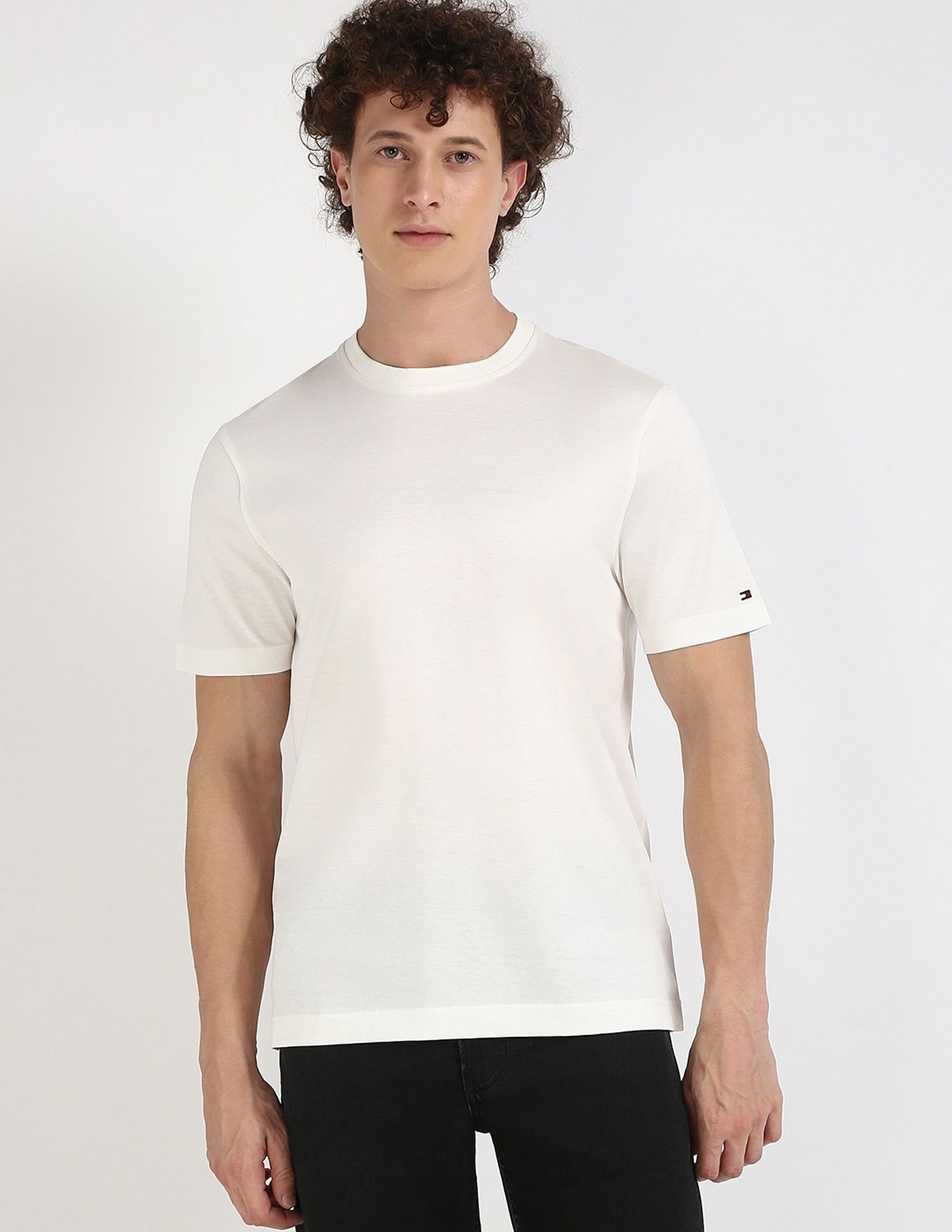 Tommy Hilfiger Solid Regular-Fit Cotton T-Shirt