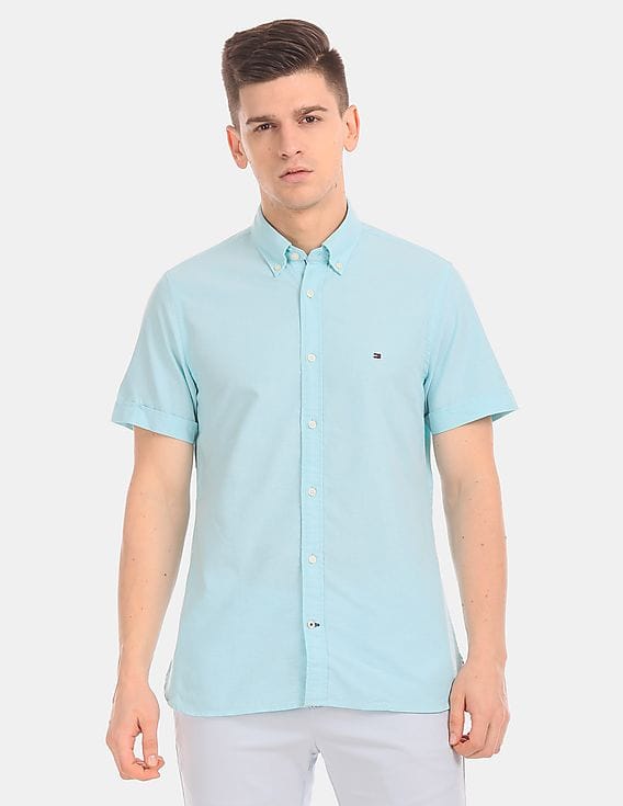 Stretch Oxford Short Sleeve Tommy Hilfiger Slim Oxford Shirt Buy