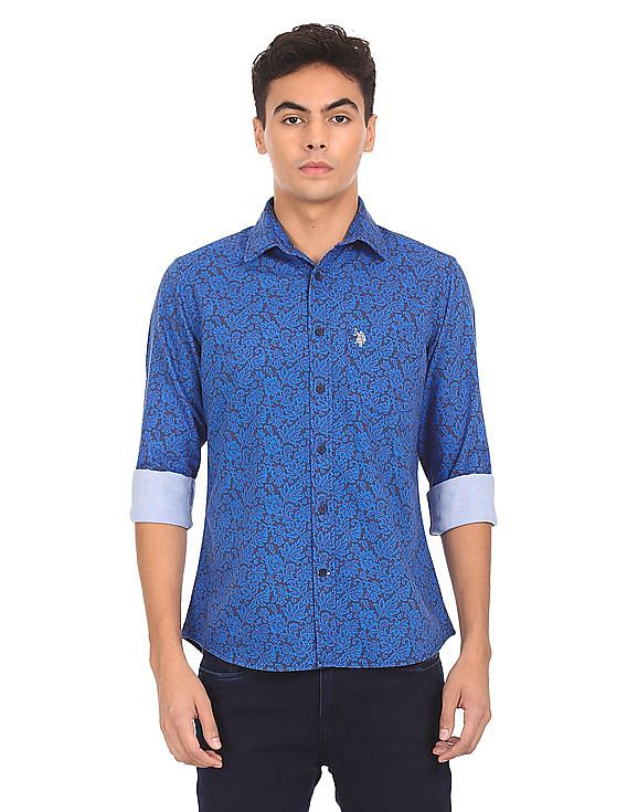 U.S. Polo Assn. Spread Collar Printed Casual Shirt