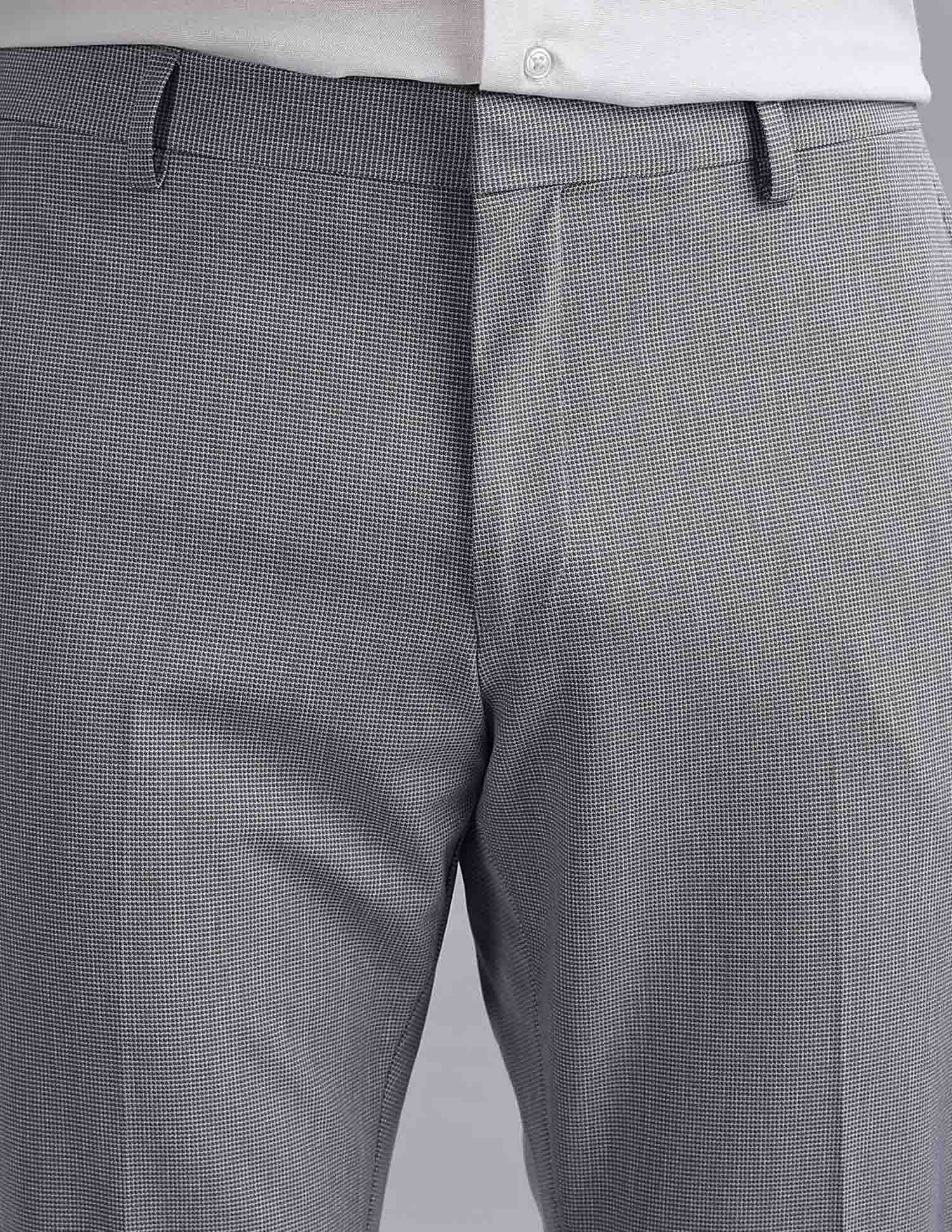 Tommy Hilfiger Regular-Fit Self-Design Mid Rise Trousers