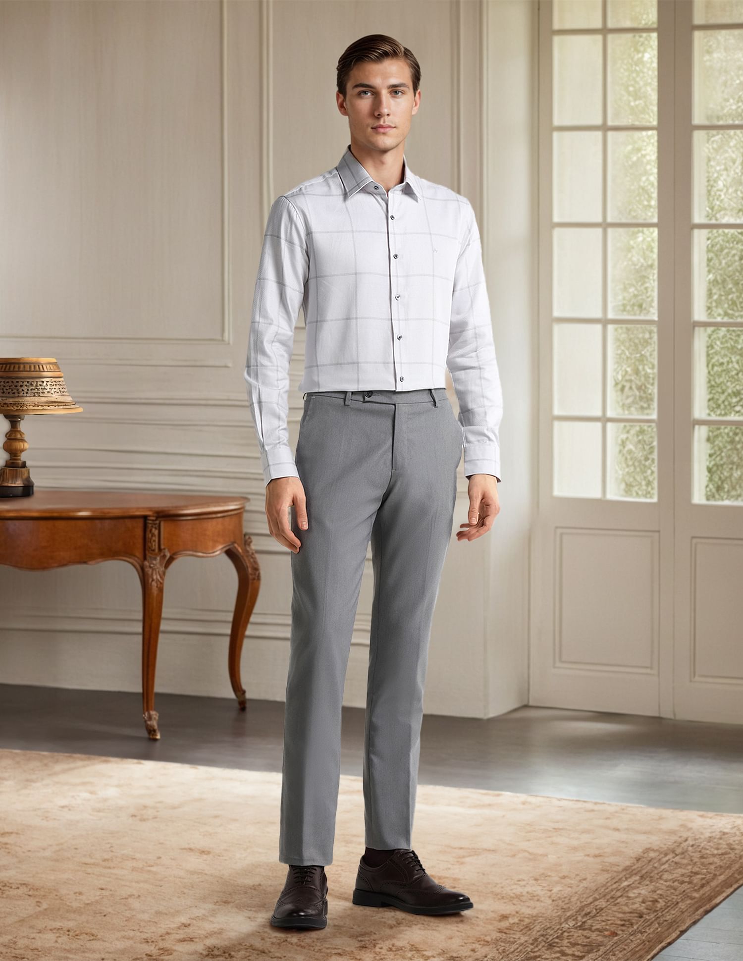 Arrow Manhattan Slim Fit Doby Shirt