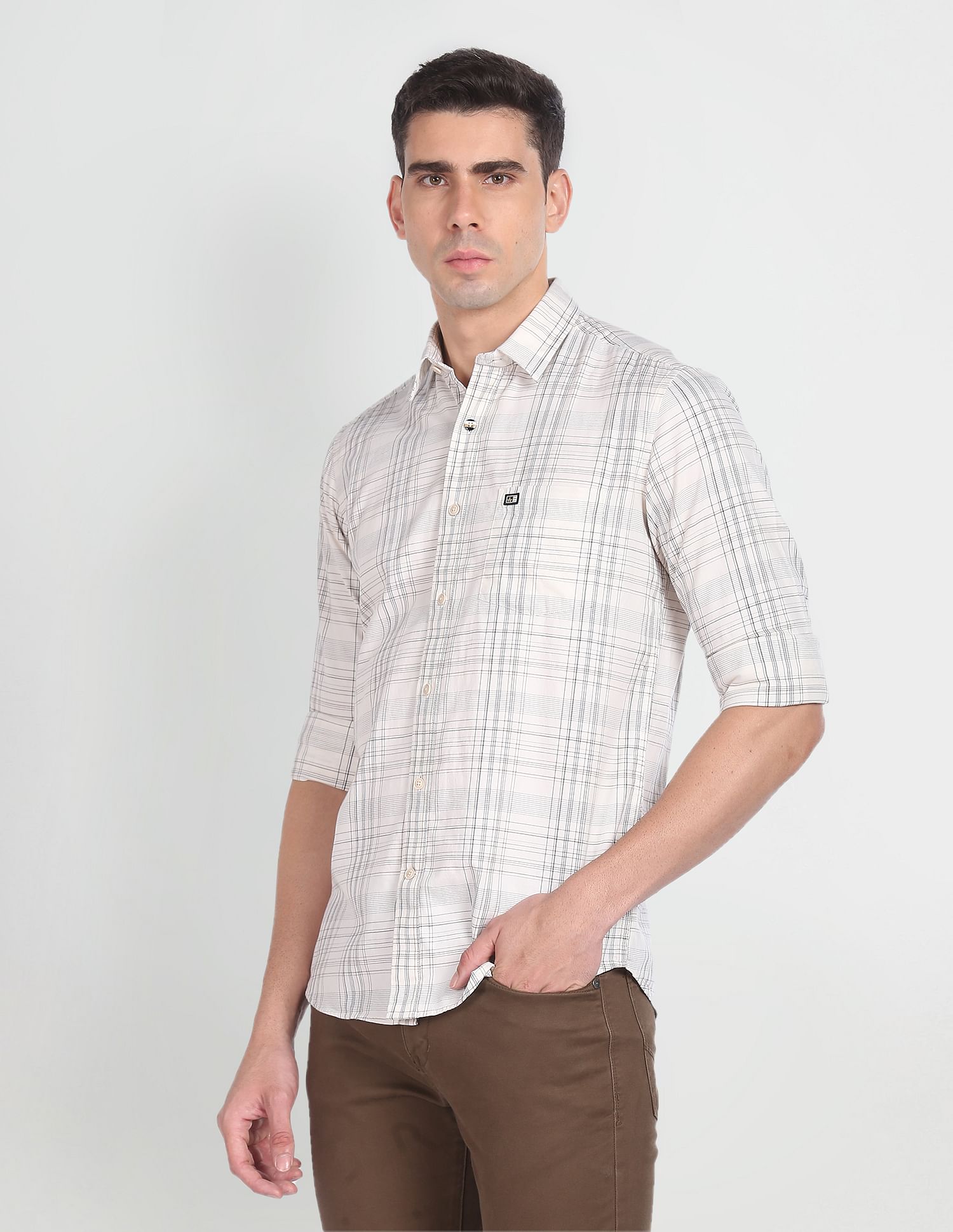 Arrow Sports Pure Cotton Manhattan Slim Fit Shirt