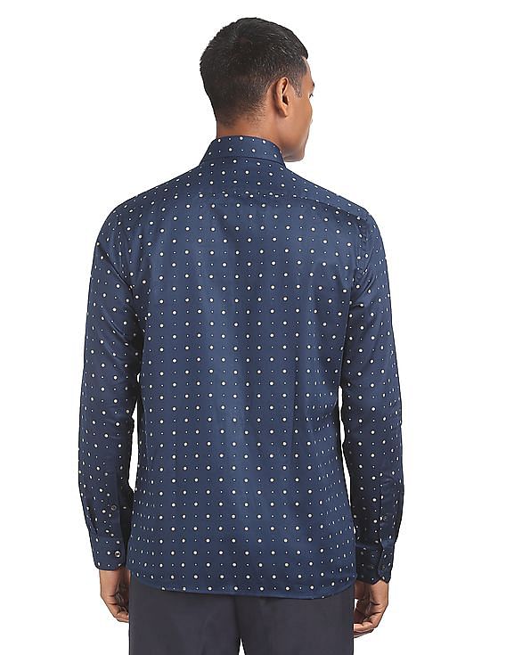 Arrow Spread Collar Manhattan Slim Fit Printed Formal Shirt