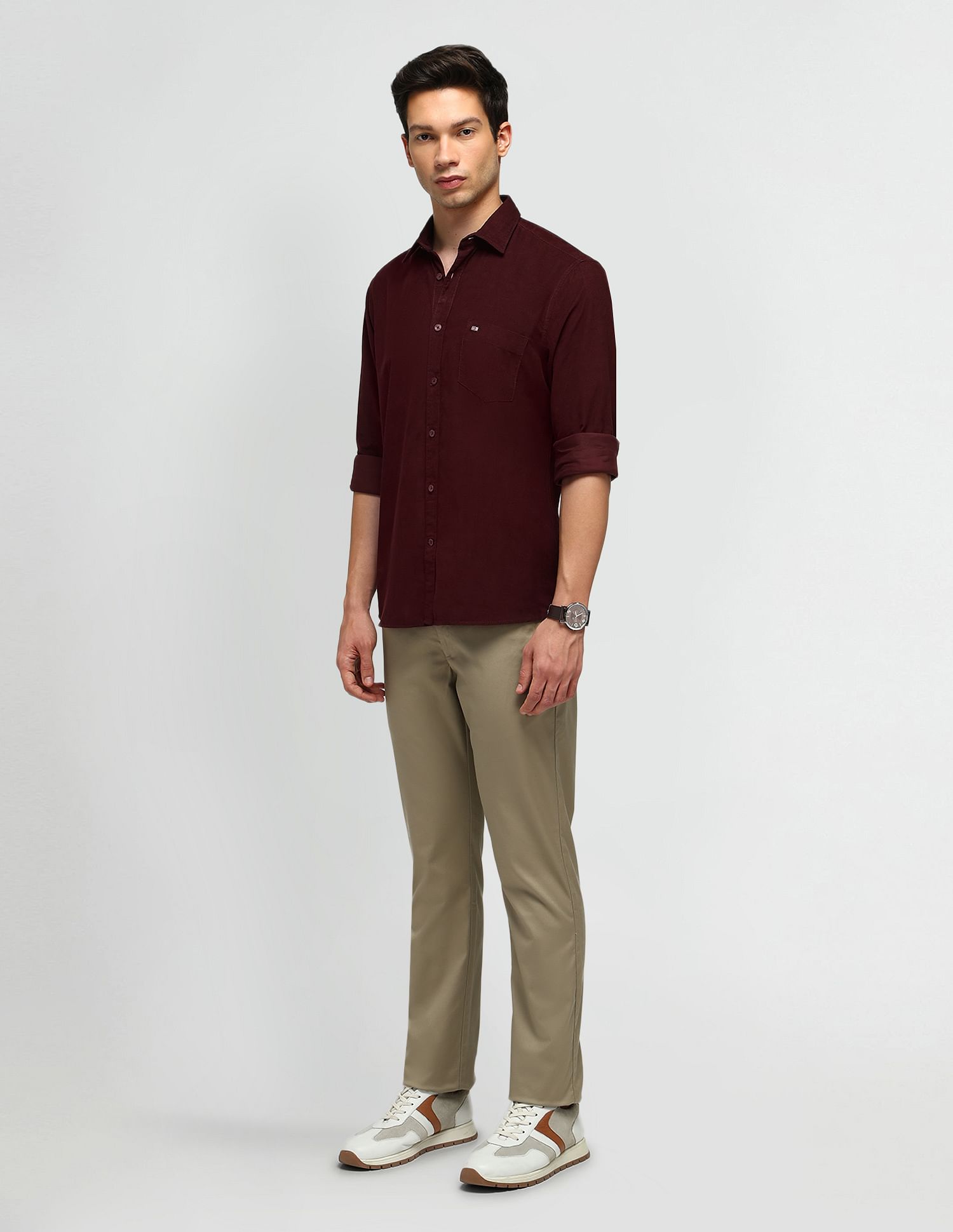 Arrow Sport Tailored Fit Lightweight Corduroy Shirt