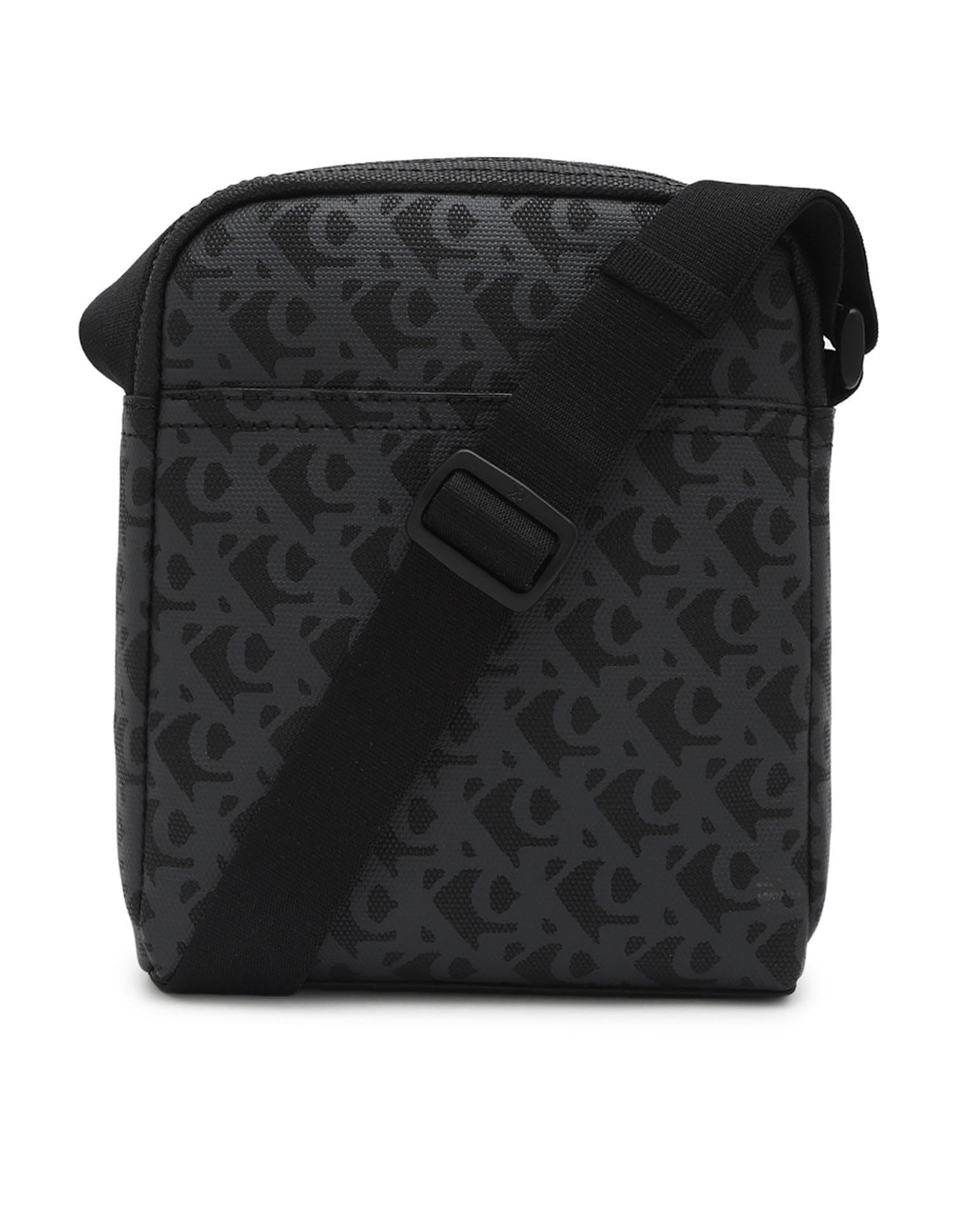Buy Calvin Klein Logo Black Pu Messenger Bag