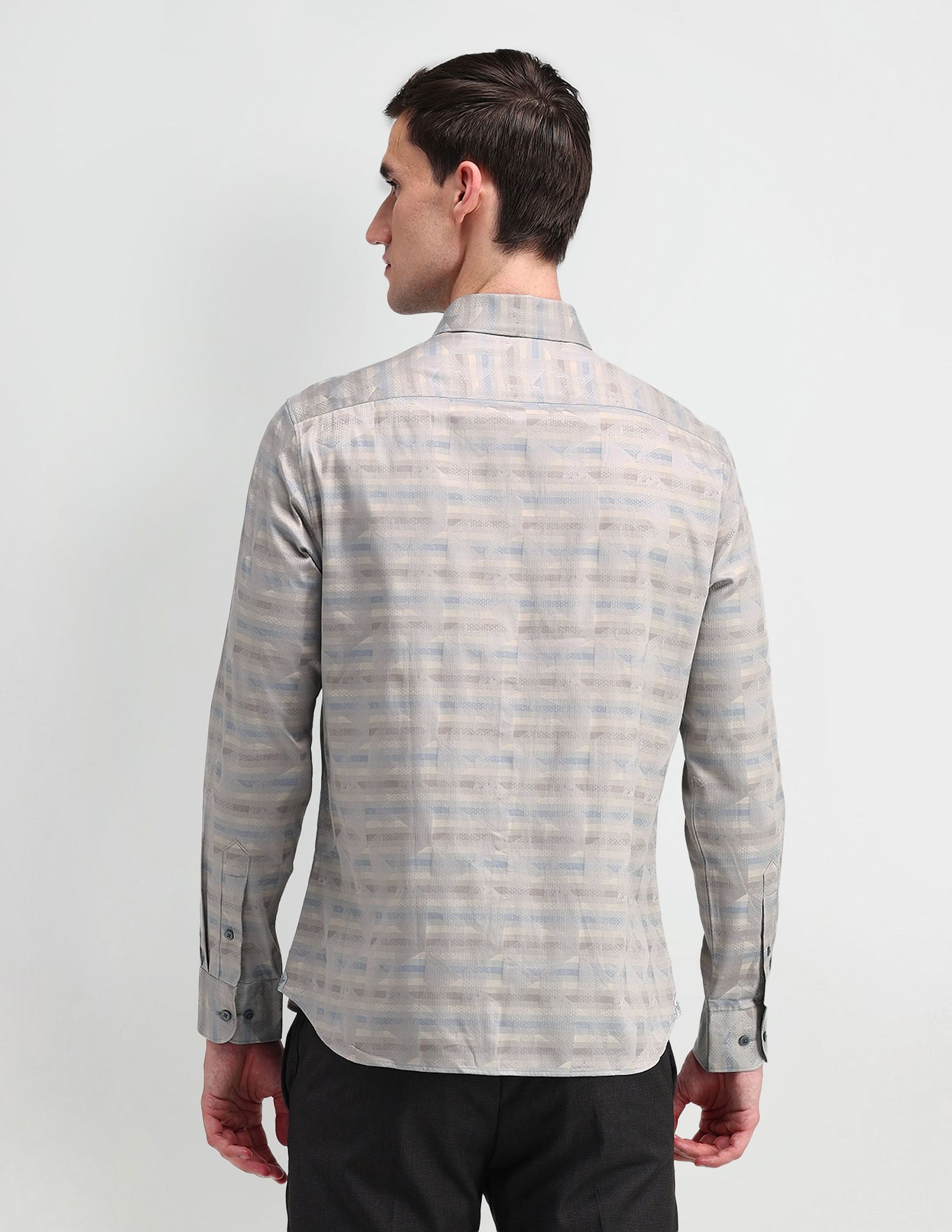 Arrow Manhattan Slim Fit All-over Print Shirt