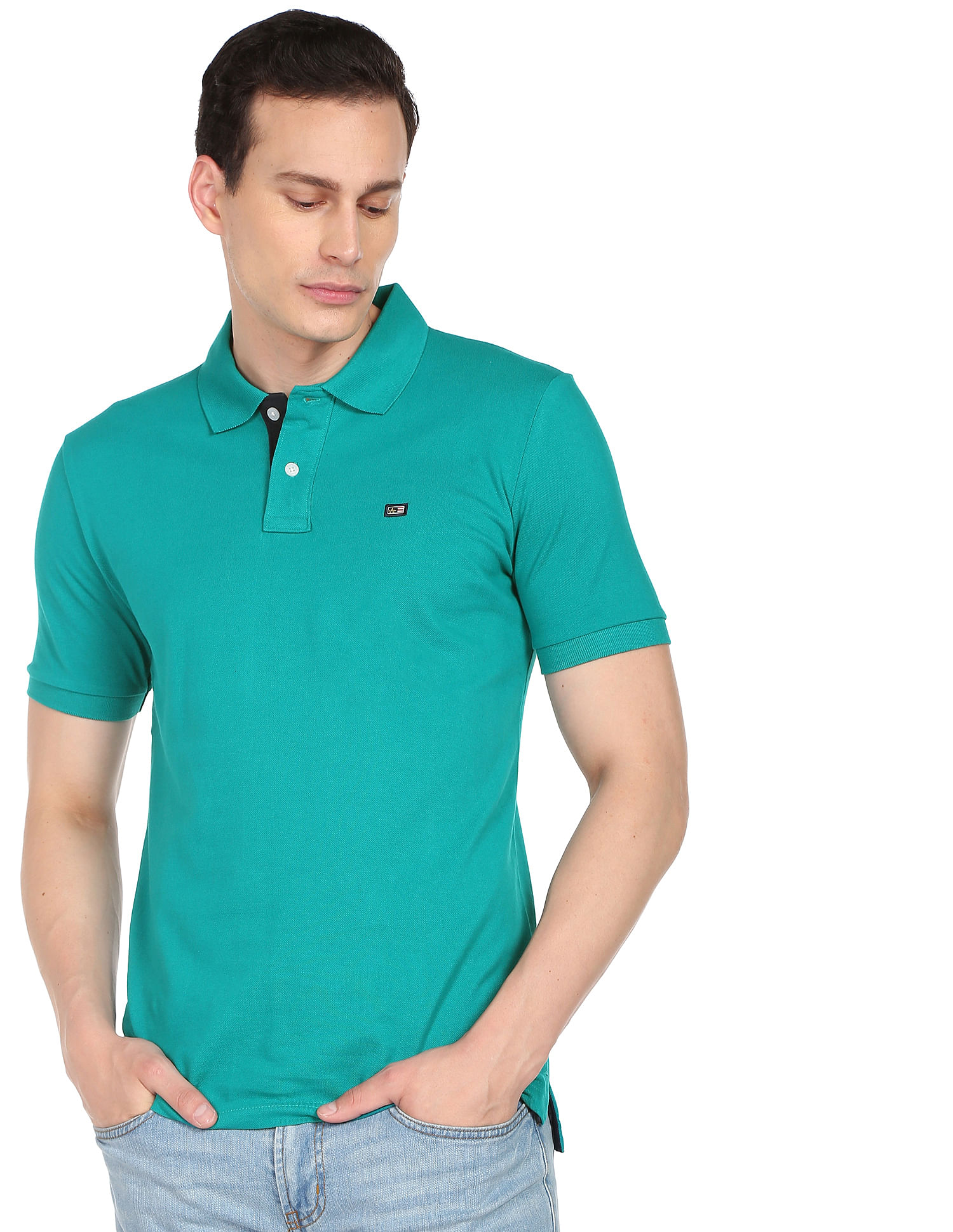 Arrow Solid Cotton Pique Polo Shirt