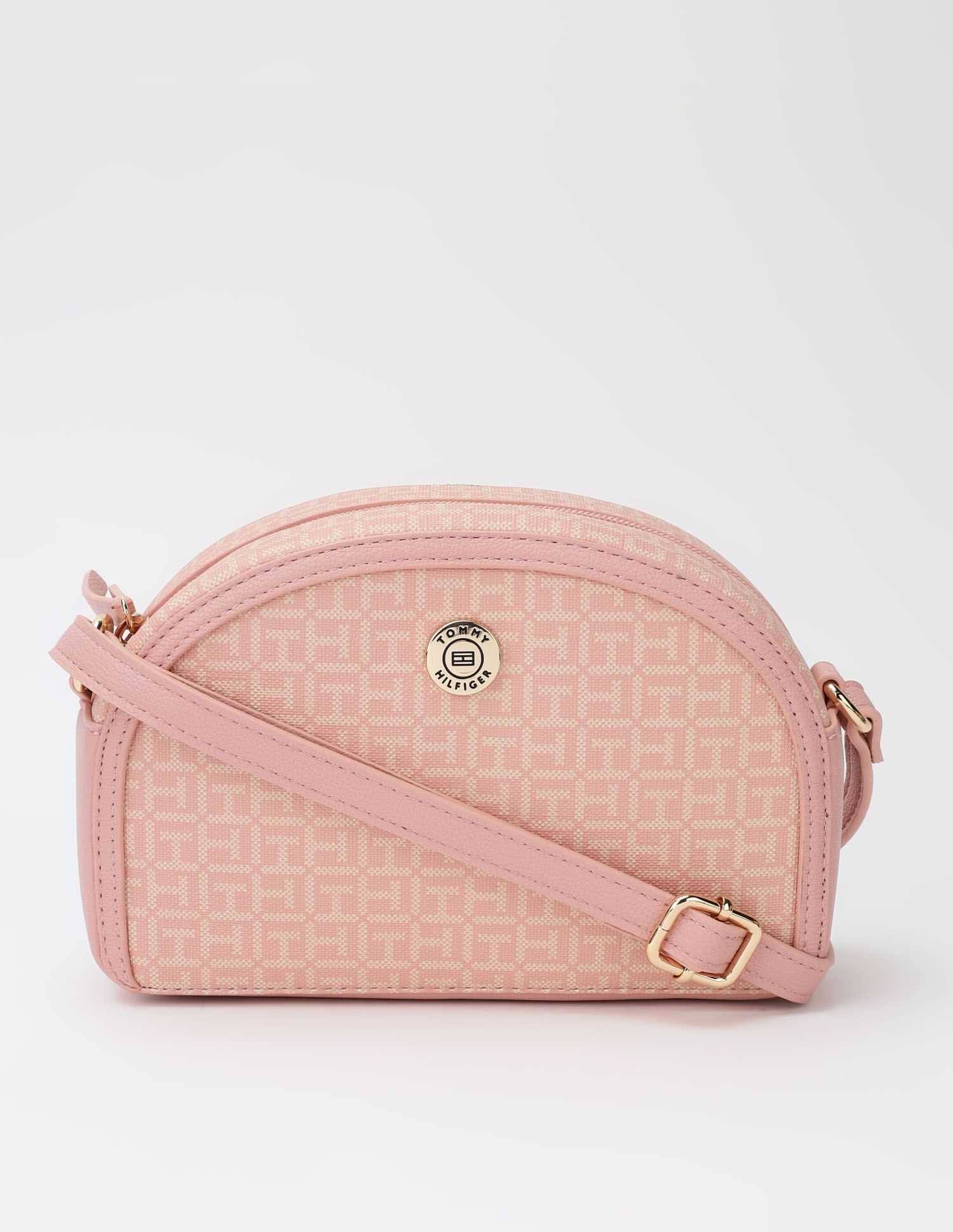 Tommy Hilfiger Logo Beige Pvc Sling Bag