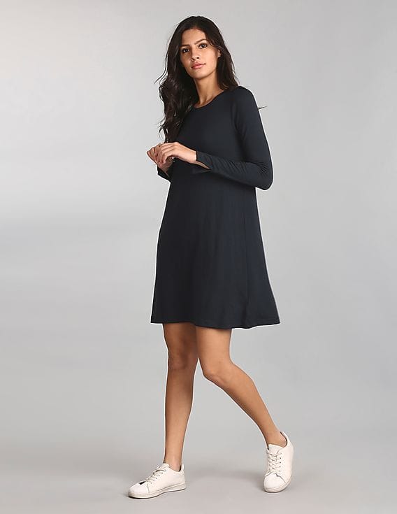 v neck knit dress Donna Karan New York Women's Knit Short Sleeve Midi Dress
