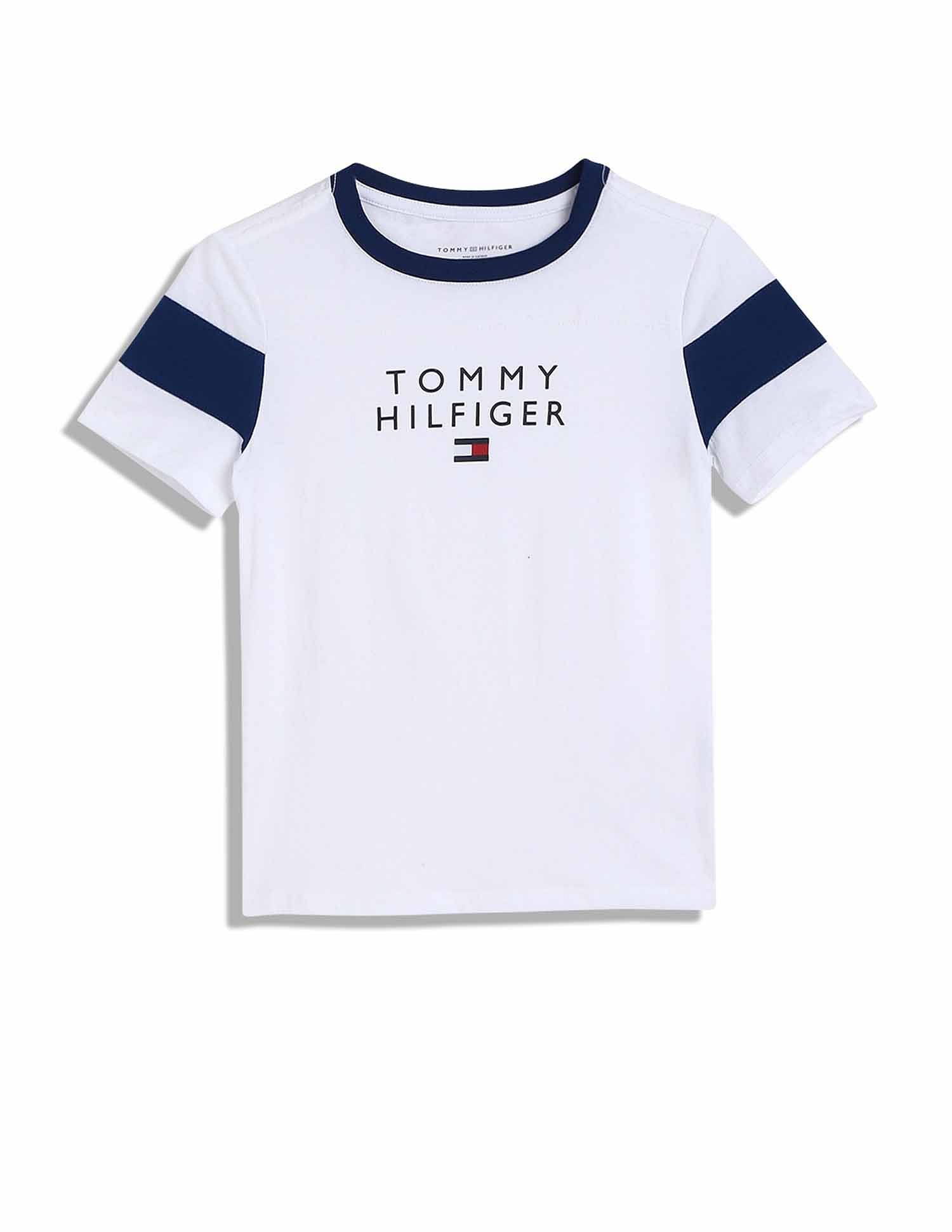 Tommy Hilfiger Kids Boys Logo Regular-Fit Cotton T-Shirt