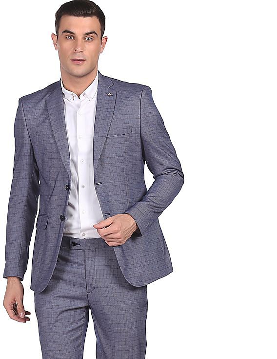 Arrow Tailored Fit Patterned Weave Two Piece Suit