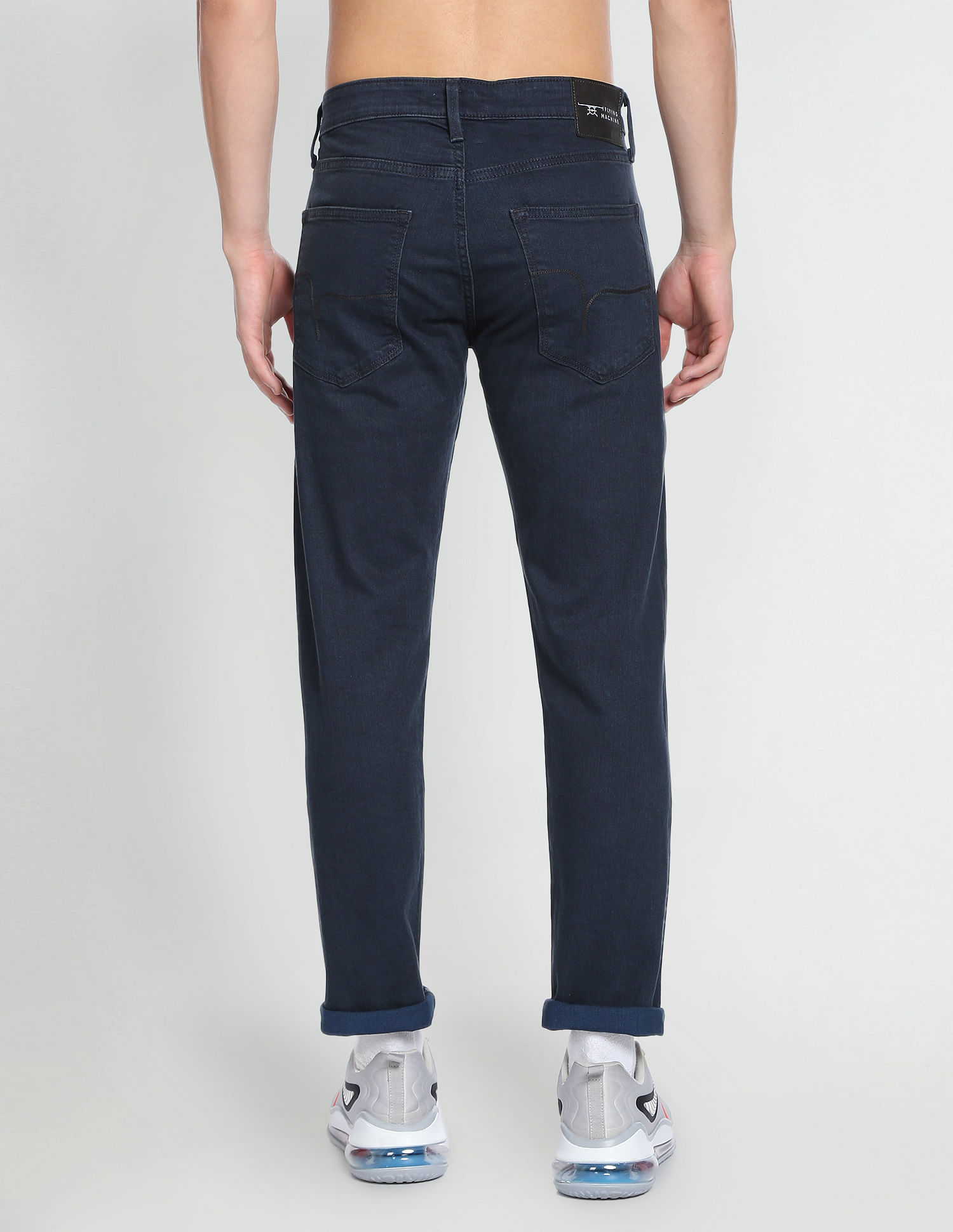 Flying Machine Slash Slim Tapered Fit Mid Rise Jeans