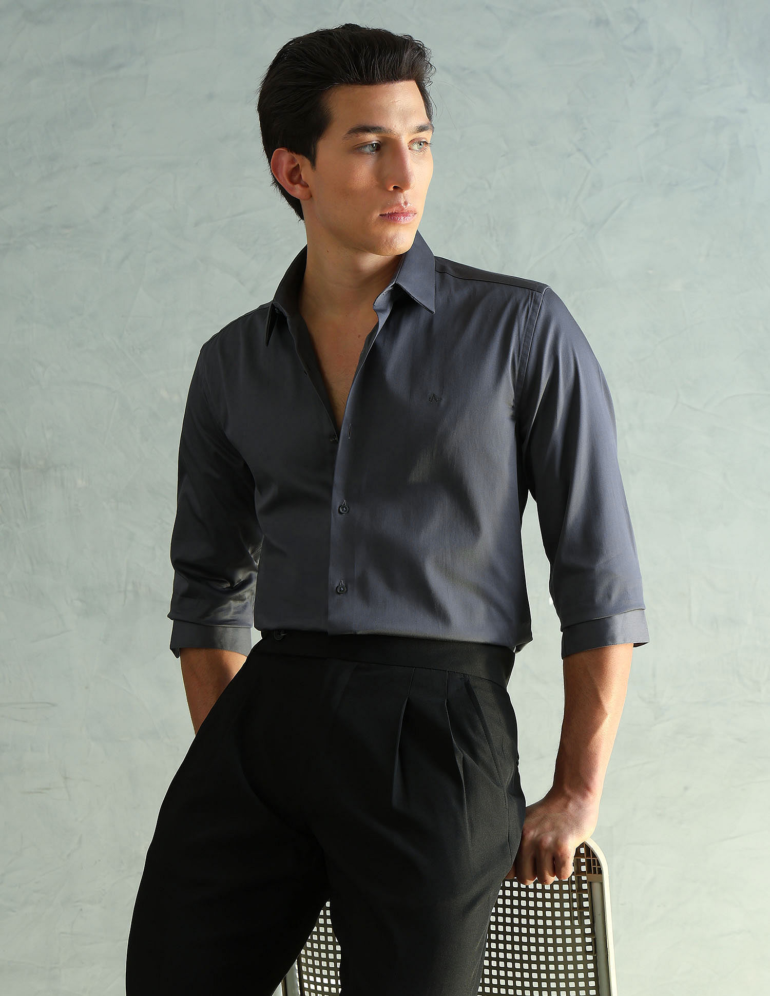 Arrow Newyork Slim Fit Smart Satin Shirt
