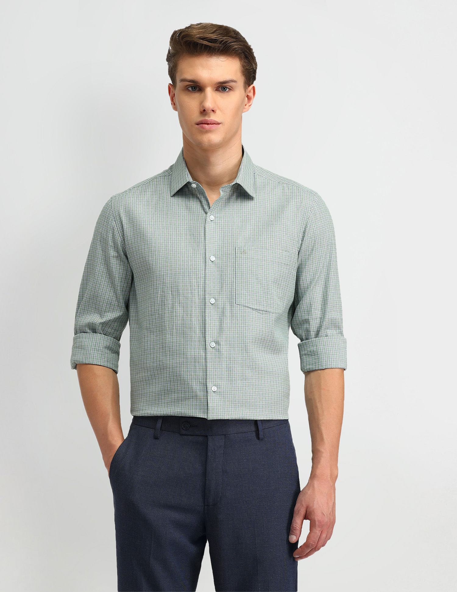Arrow Twill Micro Checked Shirt