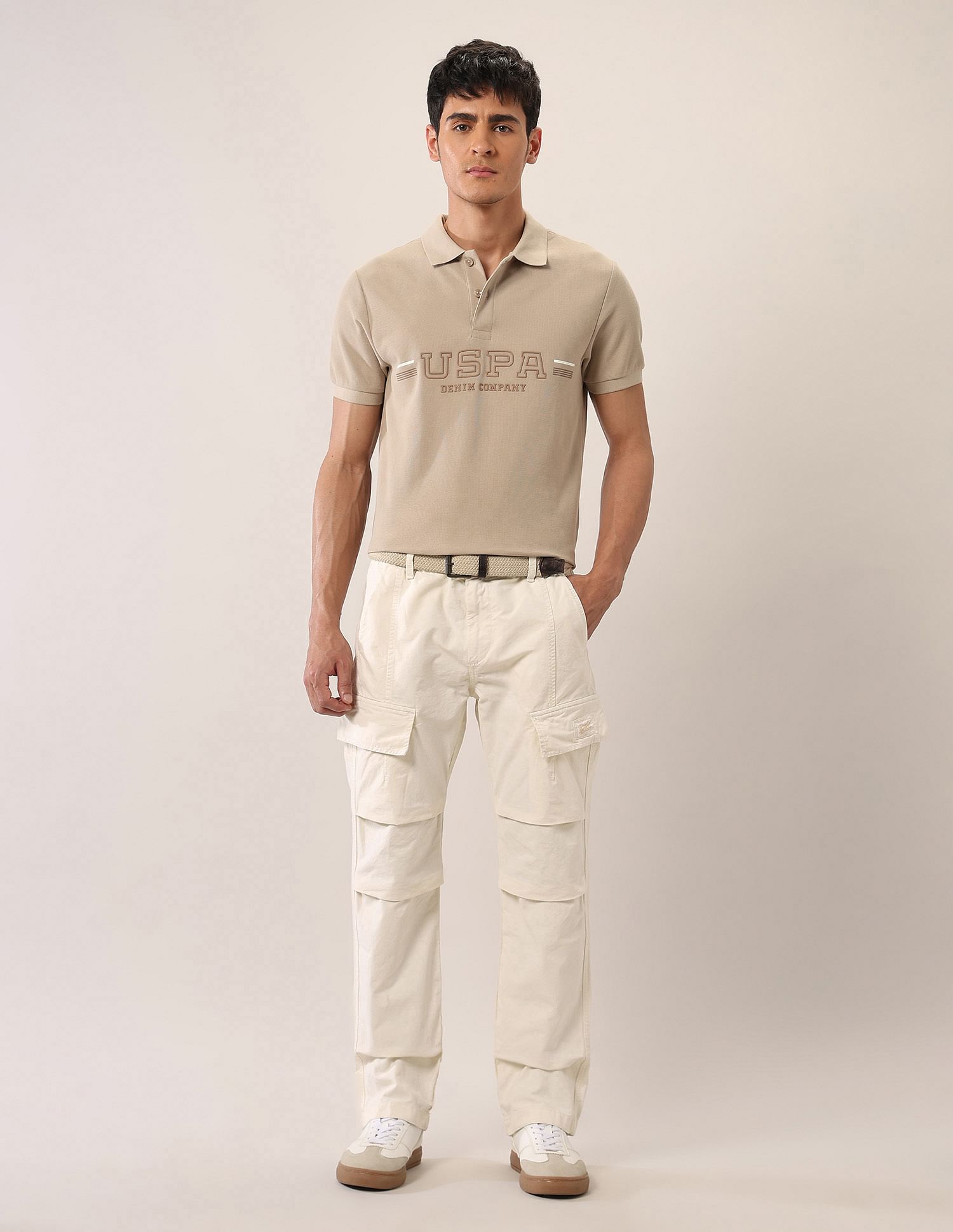 U.S. Polo Assn. Denim Co. Mid Rise Straight Fit Twill Cargos