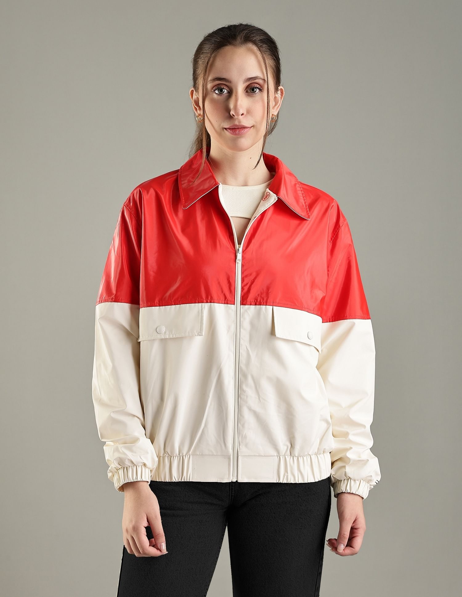 Tommy Hilfiger Regular-Fit Polyester Spread Collar Windcheater Jacket