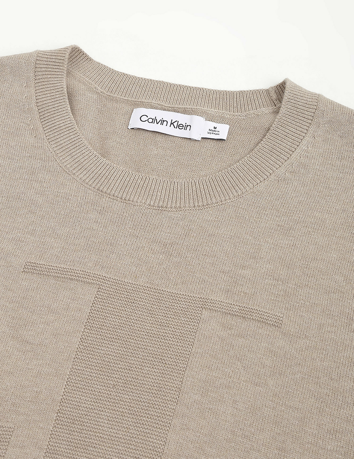 Calvin Klein Tonal Logo Cotton Sweater