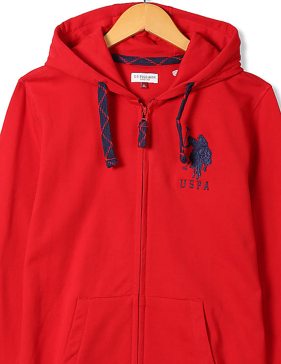 U.S. Polo Assn. Kids Boys Zip Up Hooded Sweatshirt