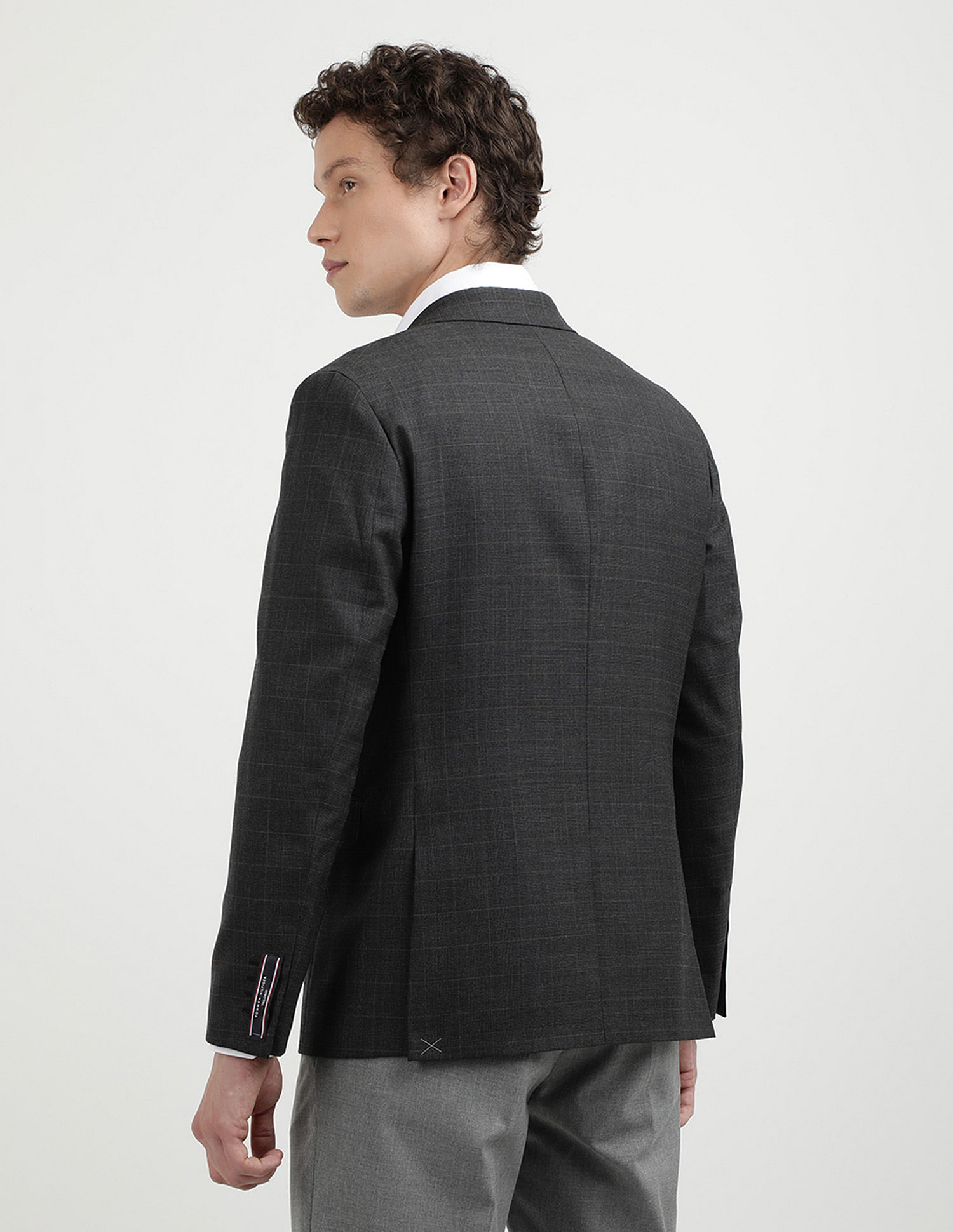 Tommy Hilfiger Heathered Windowpane Checked Blazers