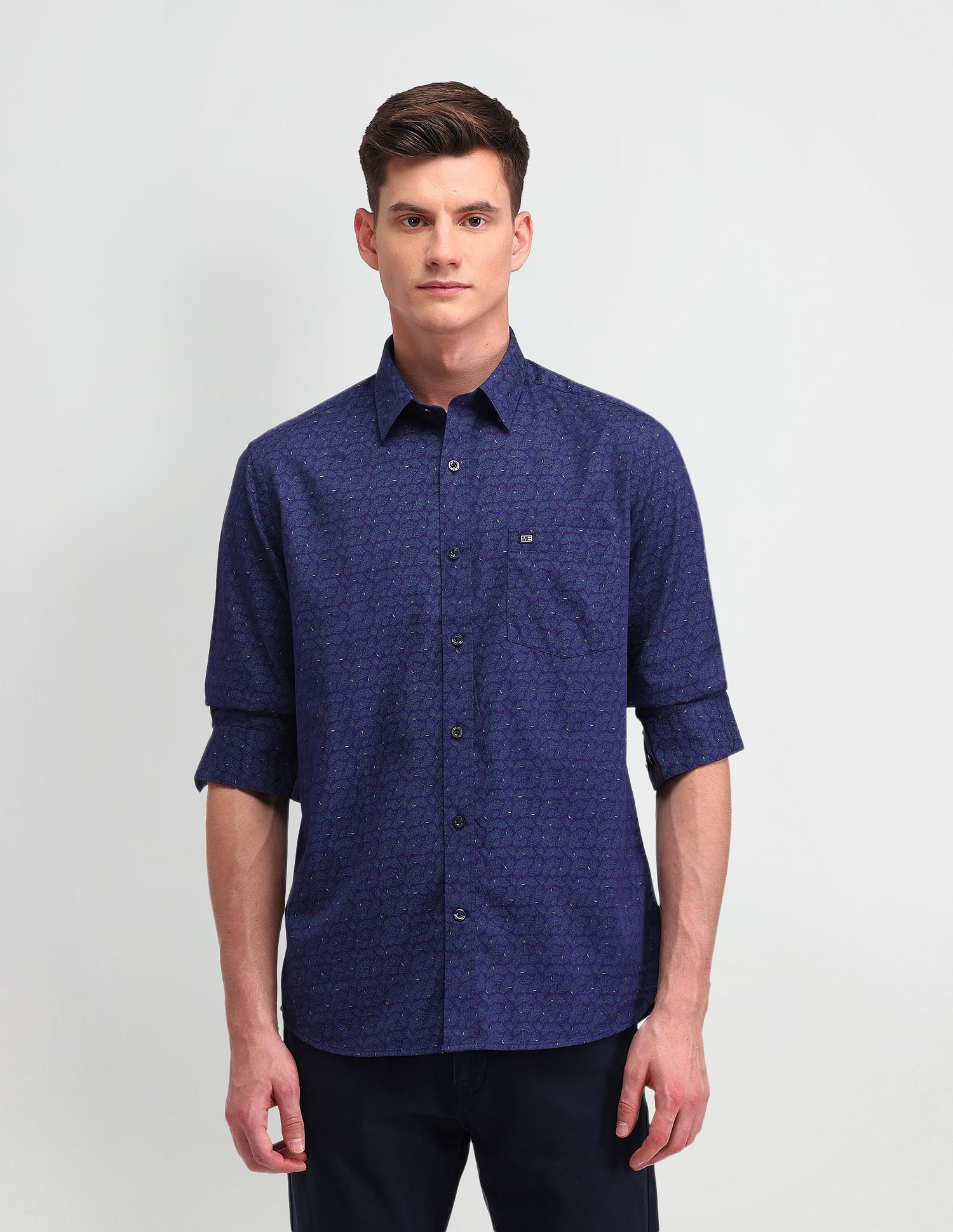 Arrow Sport Slim Fit All-Over Pattern Shirt