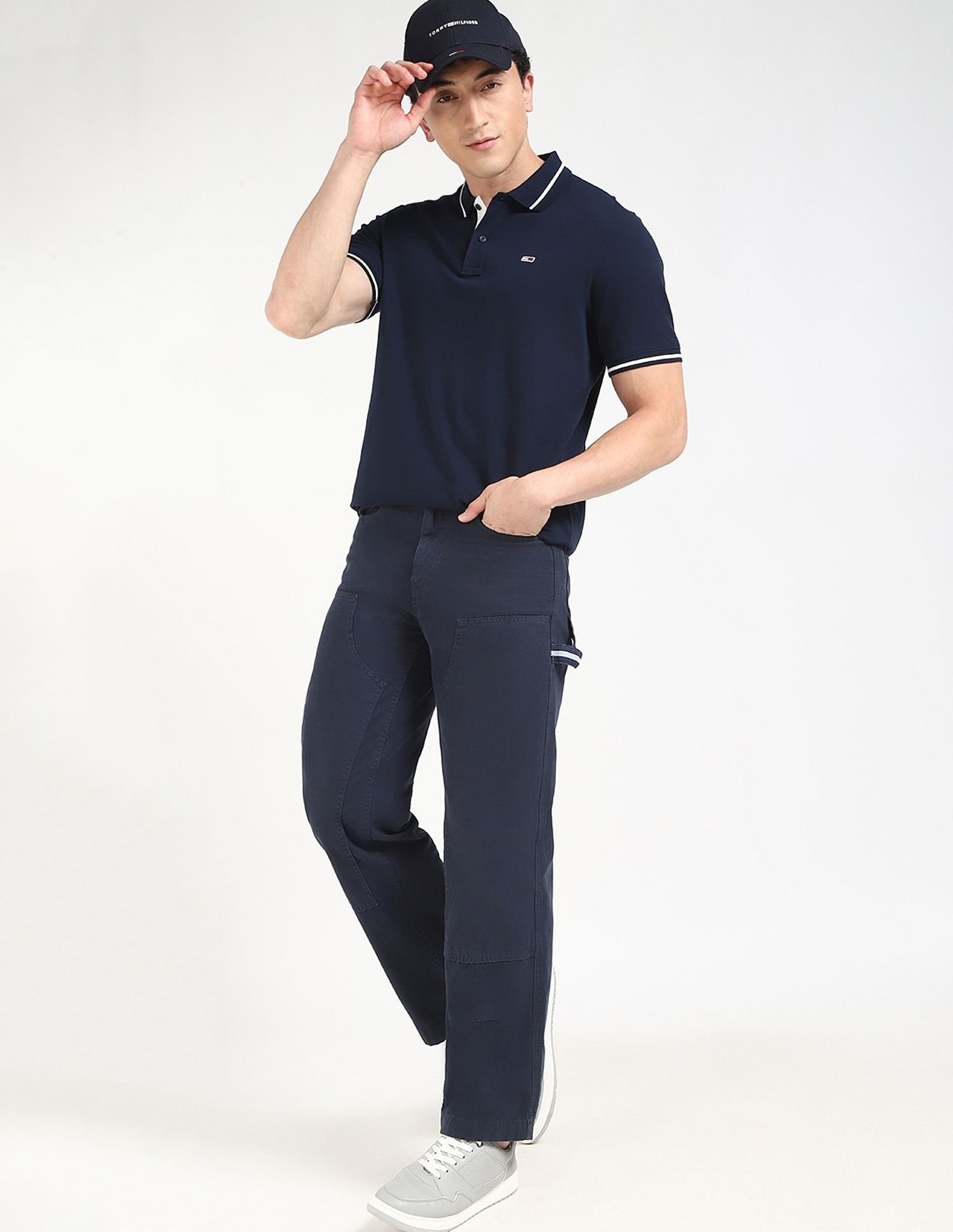 Tommy Hilfiger Solid Regular-Fit Cotton Polo Shirt