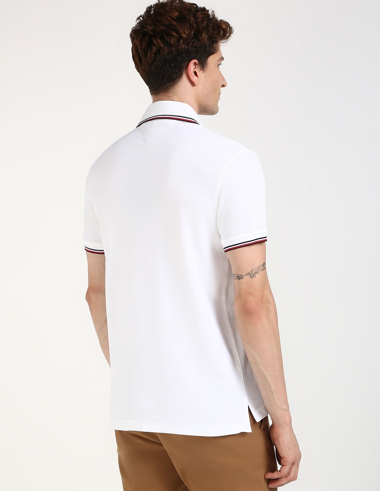 Tommy Hilfiger Solid Regular-Fit Cotton Polo Shirt