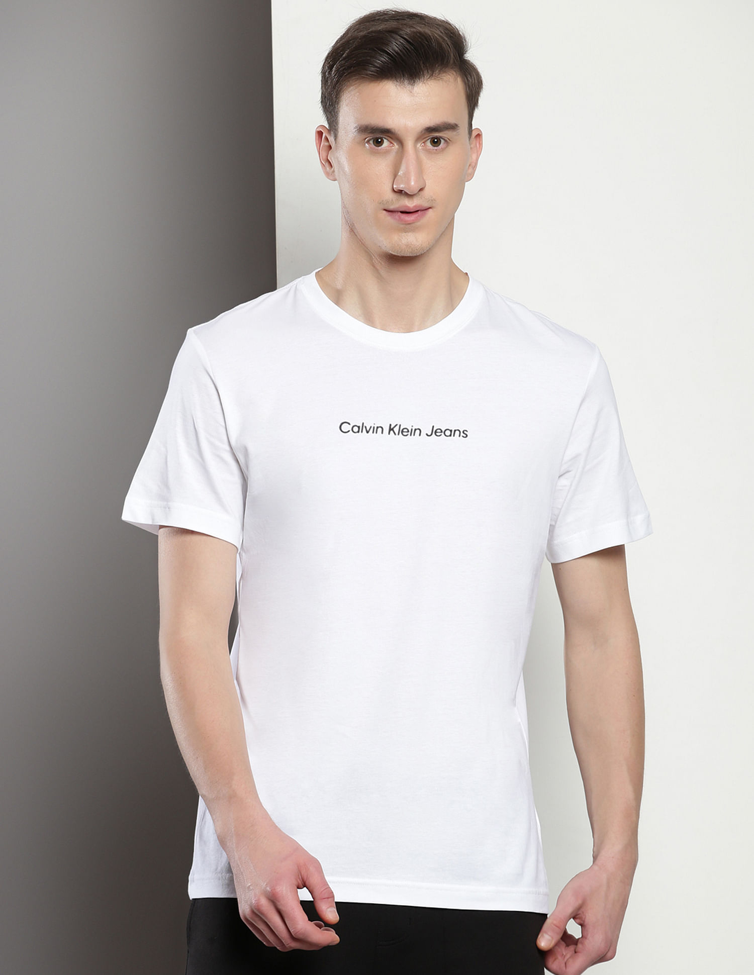 Calvin Klein Mirrored Logo Regular Fit T-Shirt