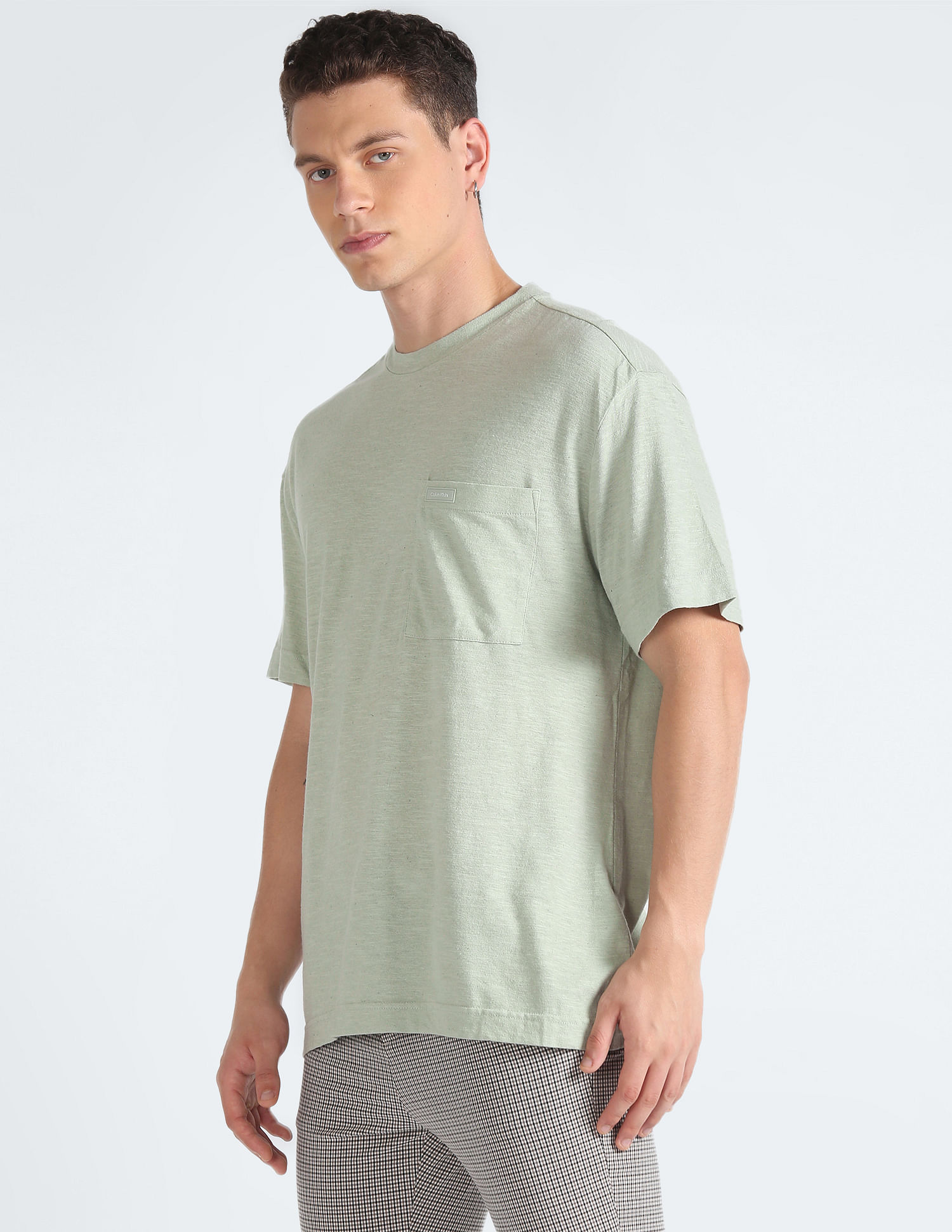 Calvin Klein Transitional Cotton Solid T-Shirt