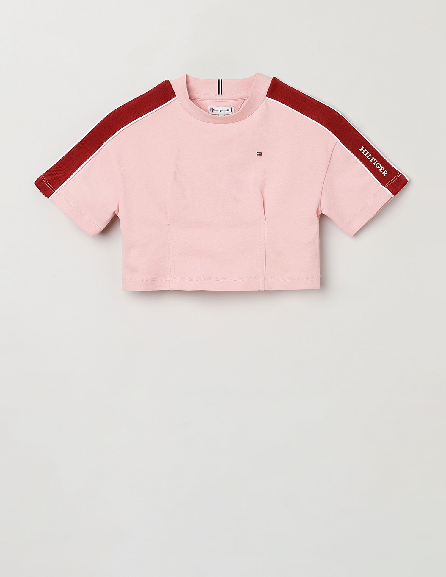 Tommy Hilfiger Kids Girls Brand Tape T-Shirt