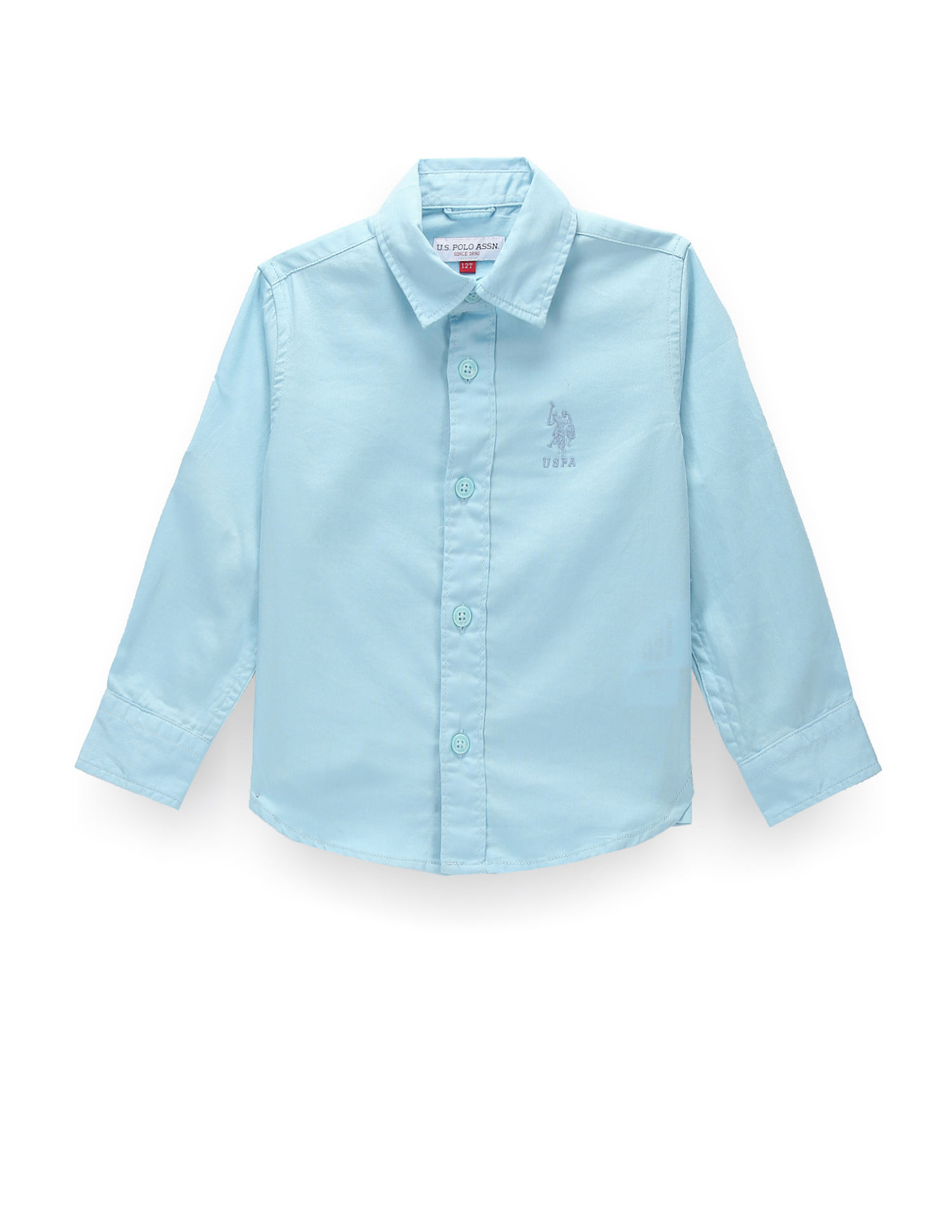 U.S. Polo Assn. Kids Boys Solid Dobby Shirt