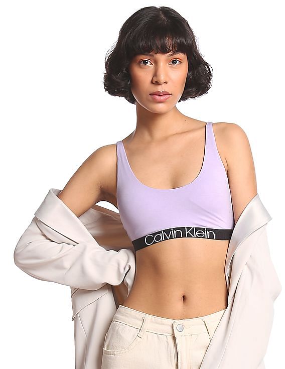 Buy Calvin Klein Underwear Women Lavender Scoop Neck Solid