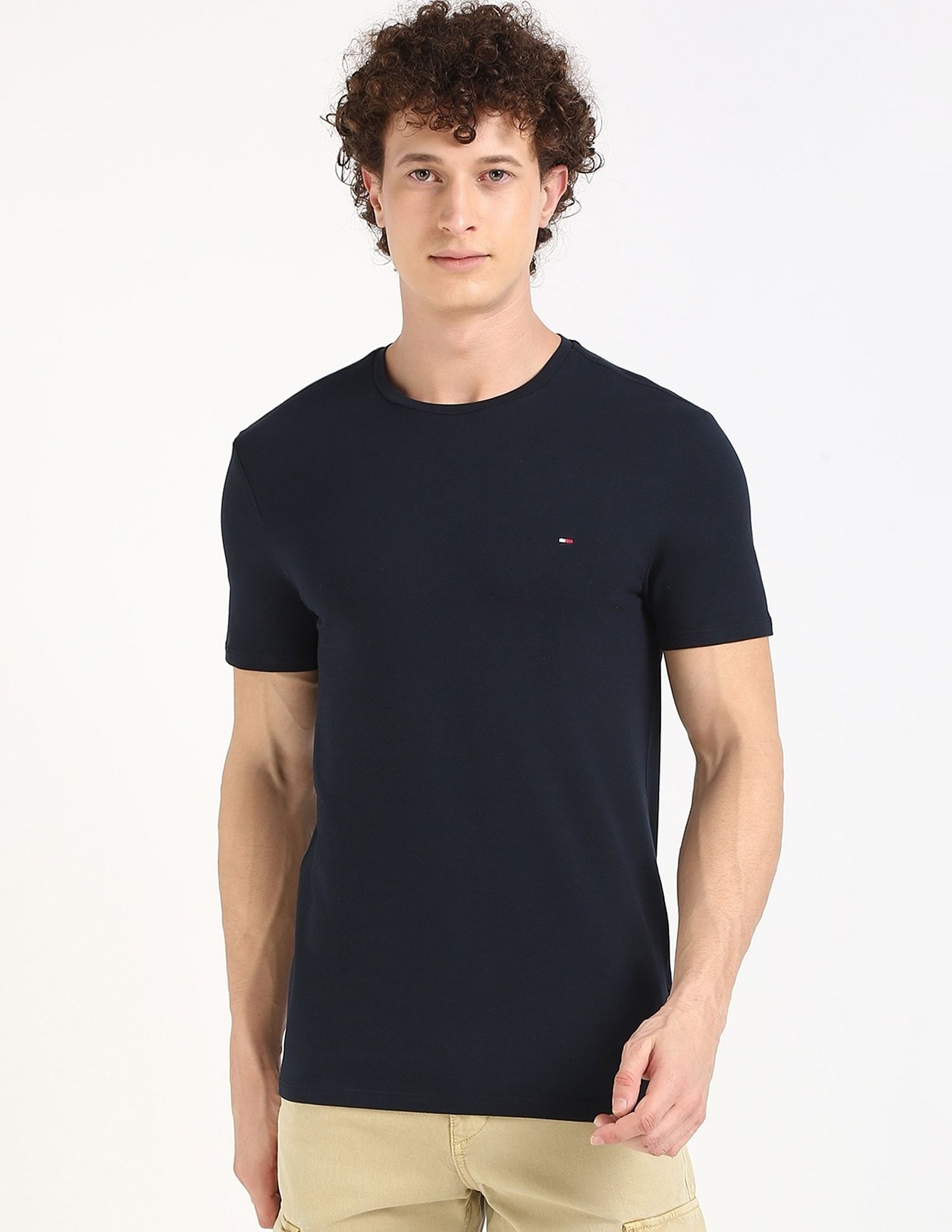 Tommy Hilfiger Solid Slim-Fit Cotton T-Shirt
