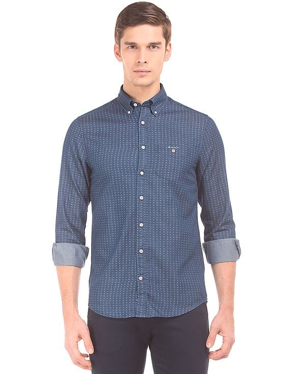 Buy Gant Men Button Down Printed Shirt 
