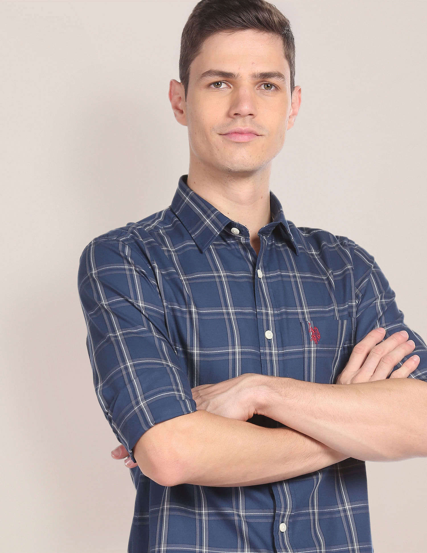 U.S. Polo Assn. Cotton Twill Plaid Shirt