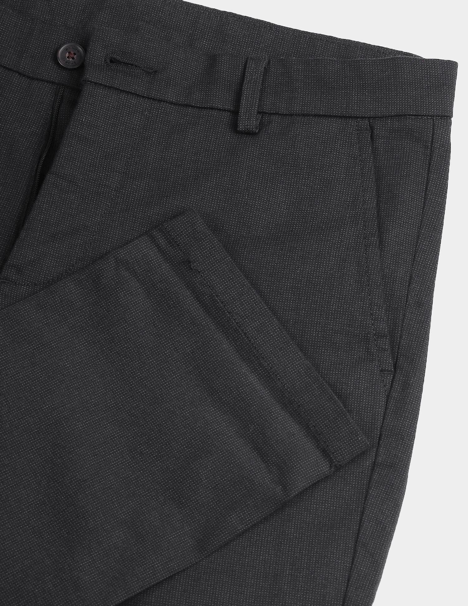 Arrow Sport Slim Fit Geometric Patterned Trousers