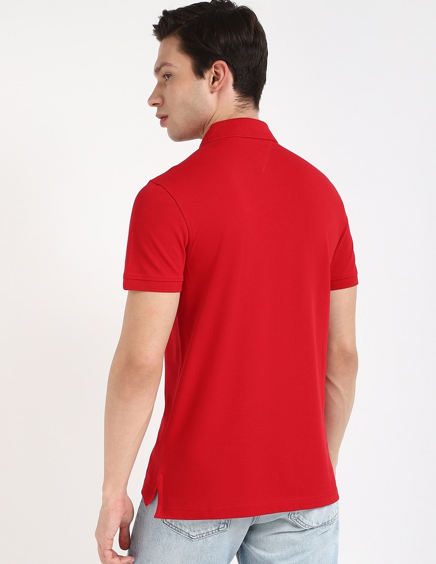 Tommy Hilfiger Solid Slim-Fit Cotton Polo Shirt