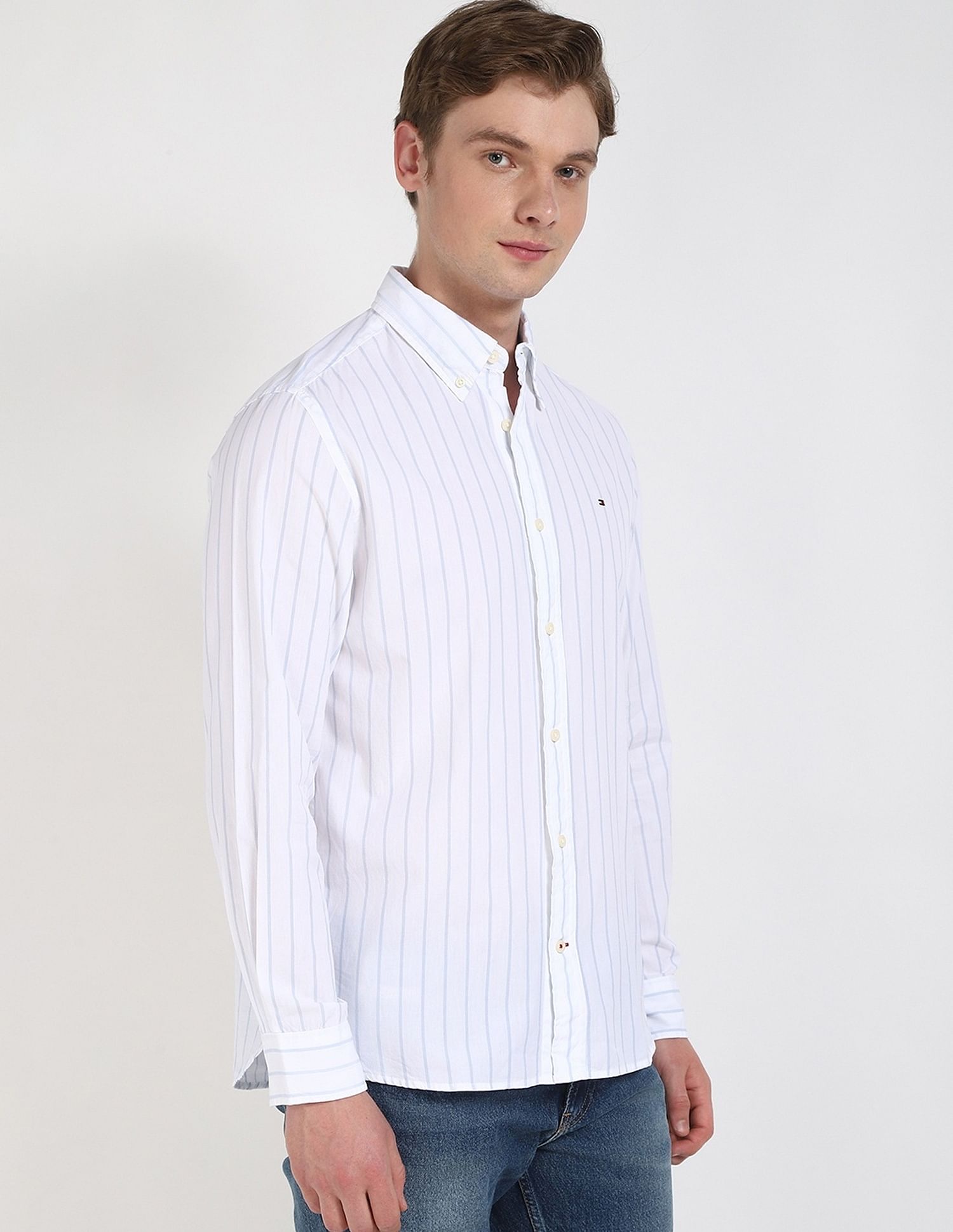Tommy Hilfiger Striped Regular-Fit Cotton Shirt