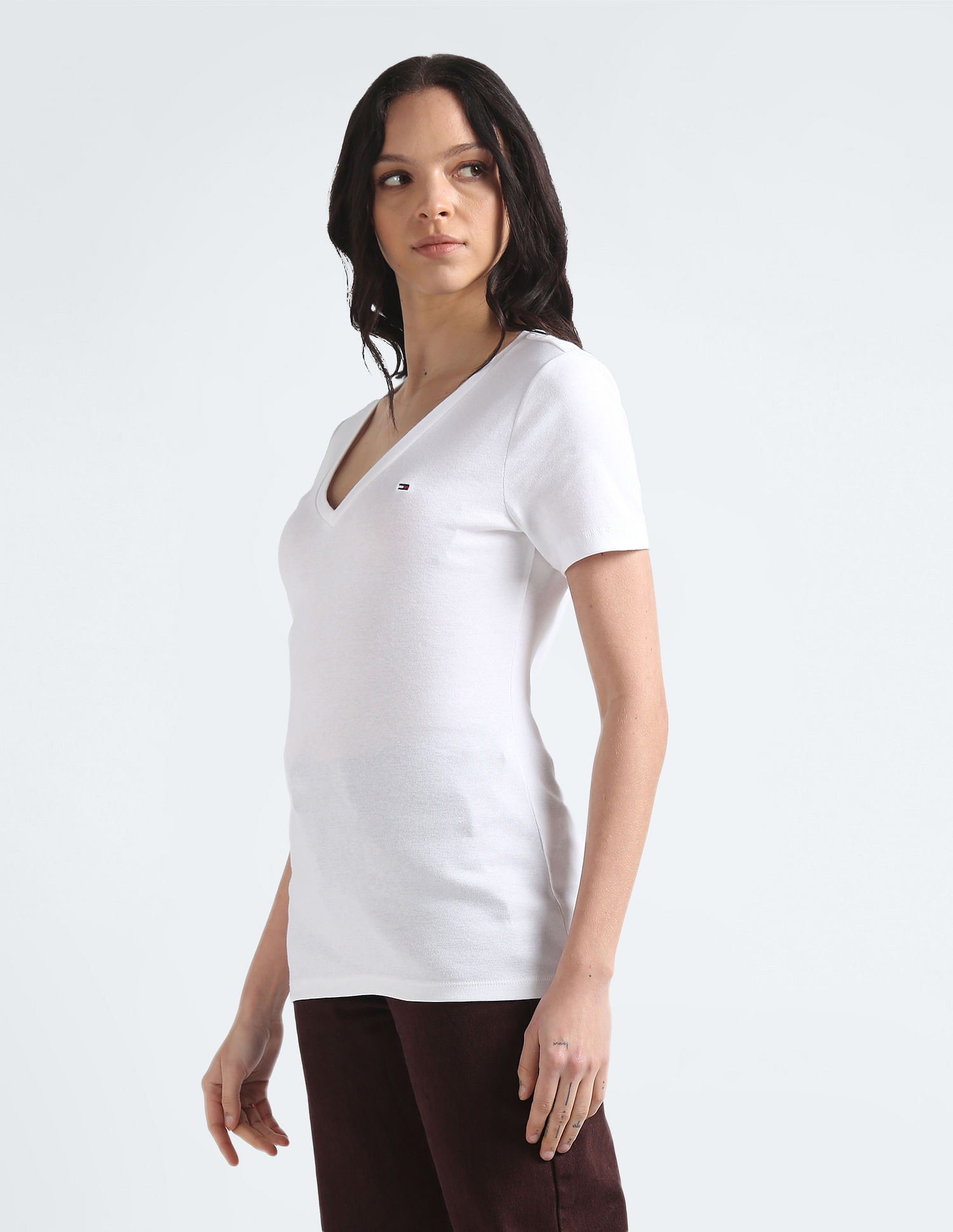 Tommy Hilfiger V-Neck Pure Cotton T-Shirt