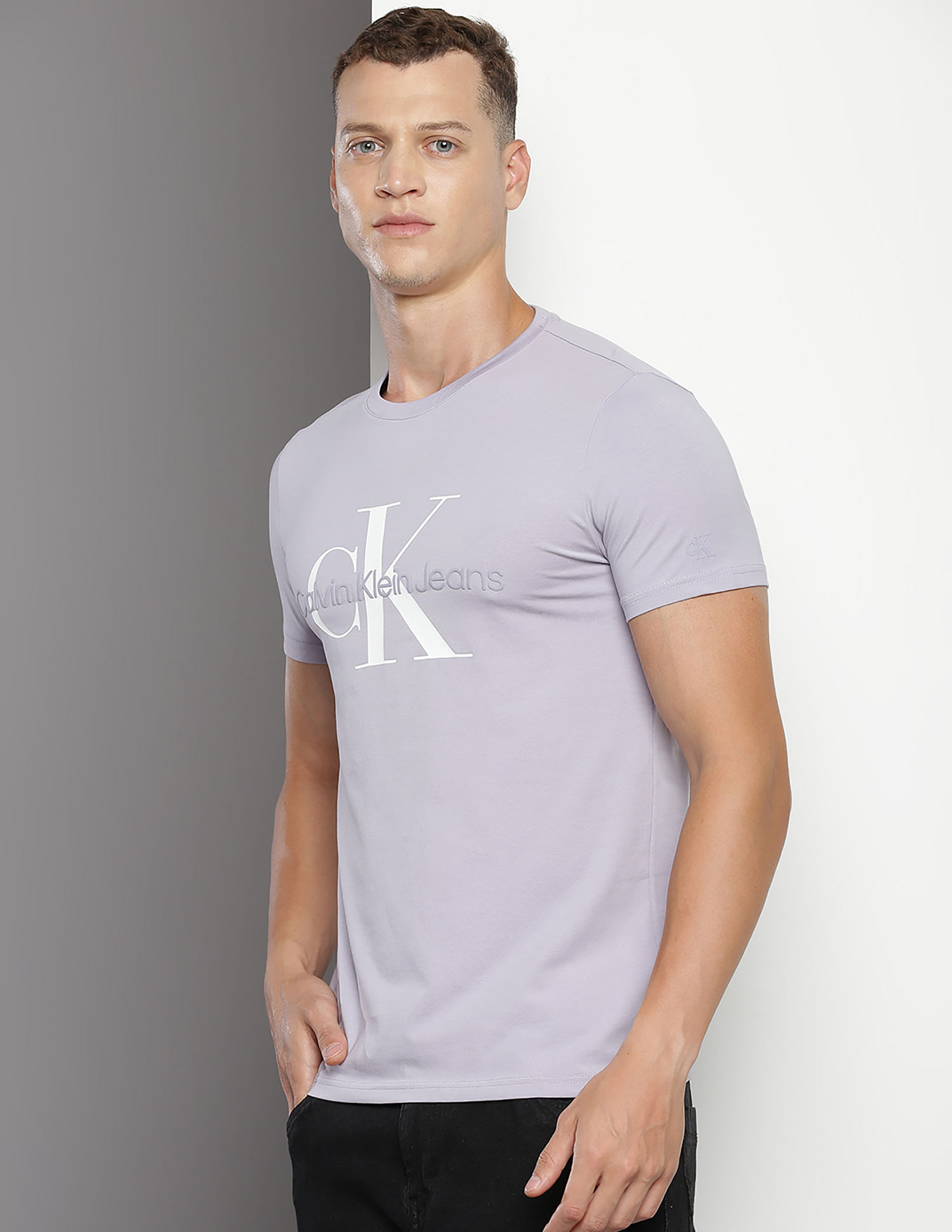 Calvin Klein Brand Print Monogram Seasonal T-Shirt