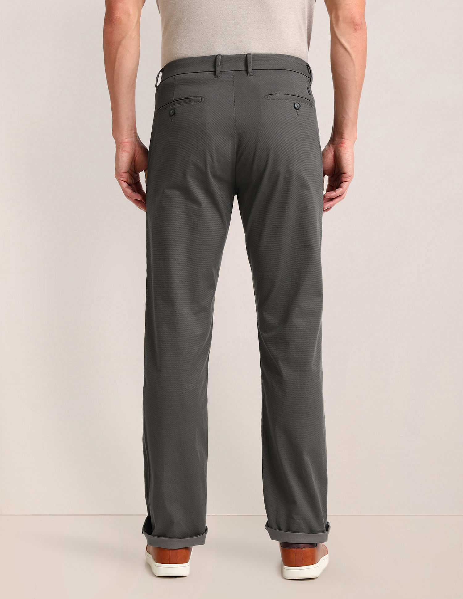 U.S. Polo Assn. Riley Straight Fit Textured Trousers