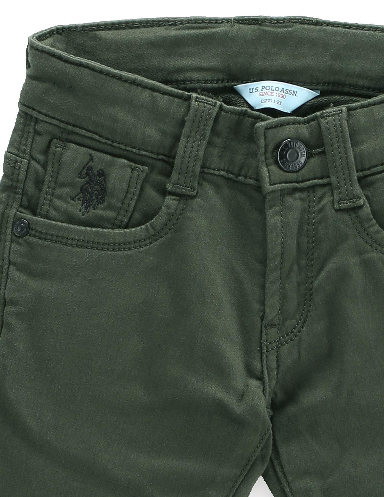 U.S. Polo Assn. Kids Boys Mid Rise Slim Fit Jeans
