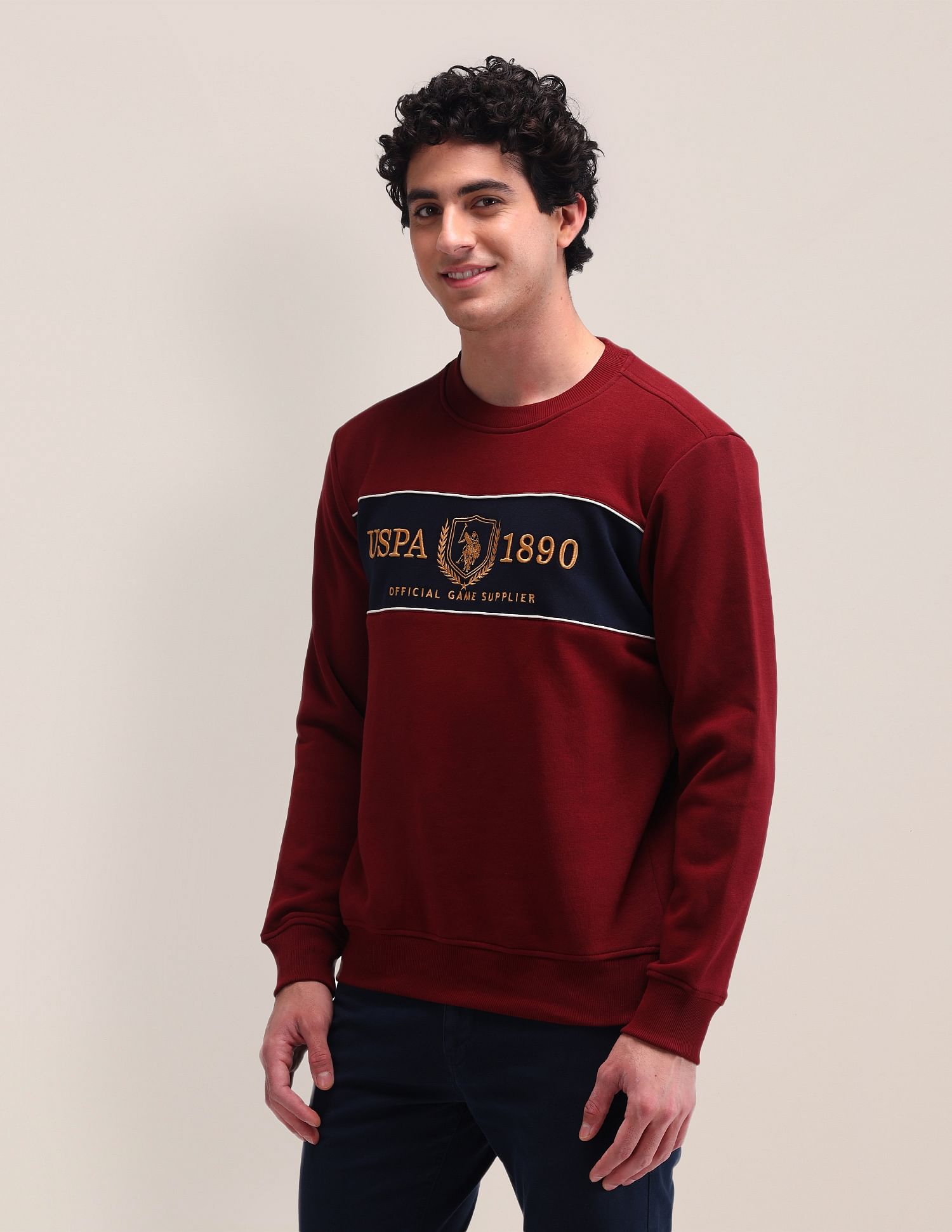 U.S. Polo Assn. Brand Printed Regular Fit Sweatshirt