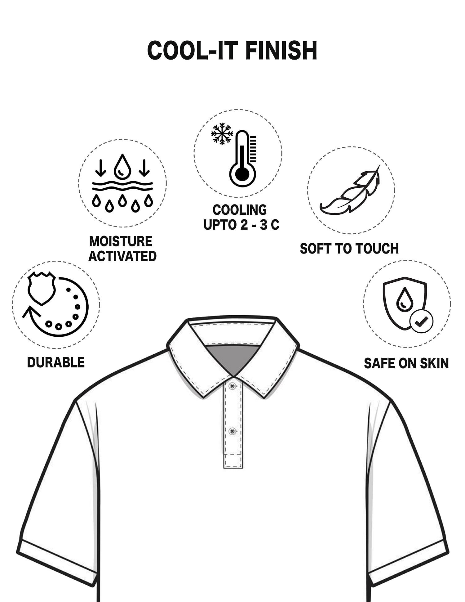 AD by Arvind Geometric Print COOL-IT Real Deal Polo Shirt