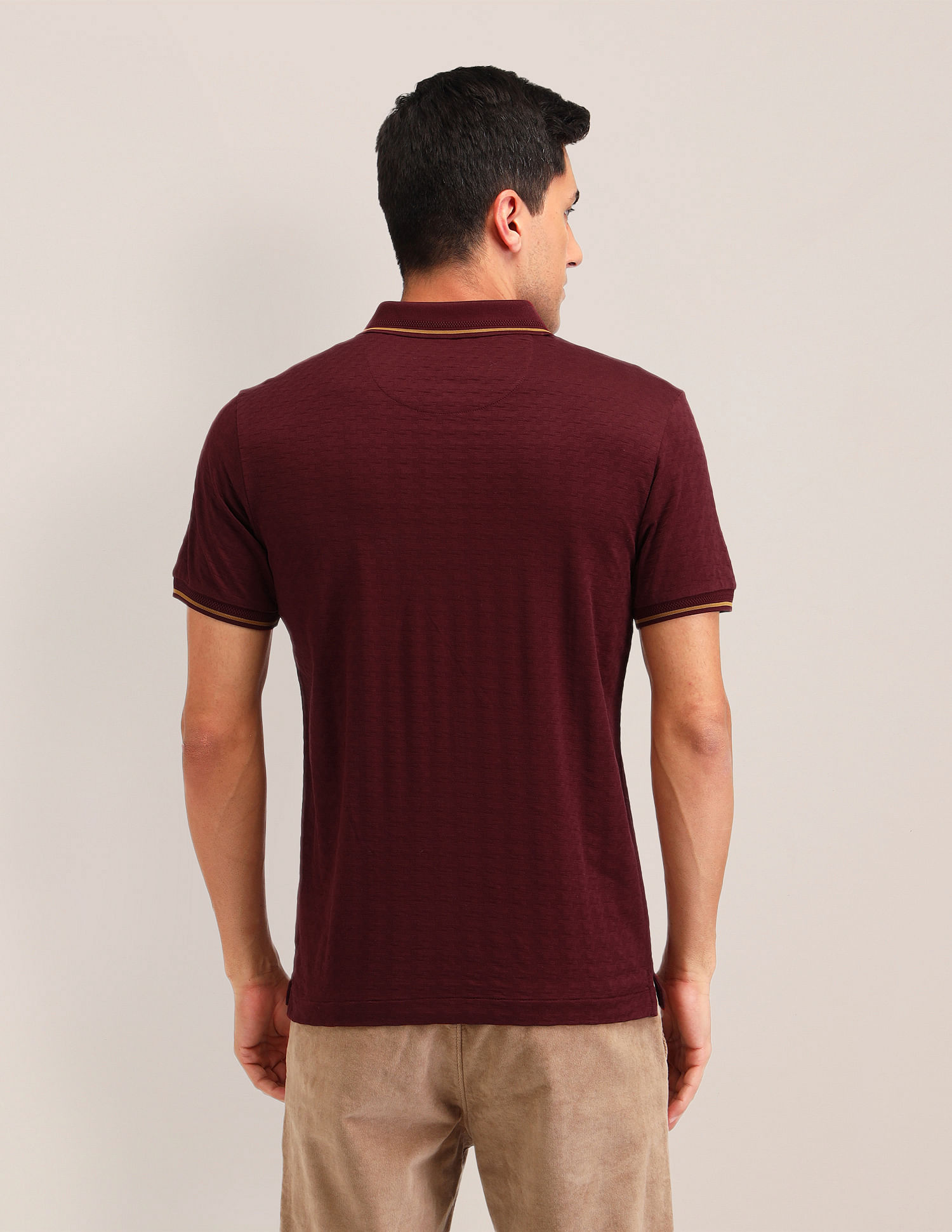 U.S. Polo Assn. Textured Slim Fit Polo Shirt