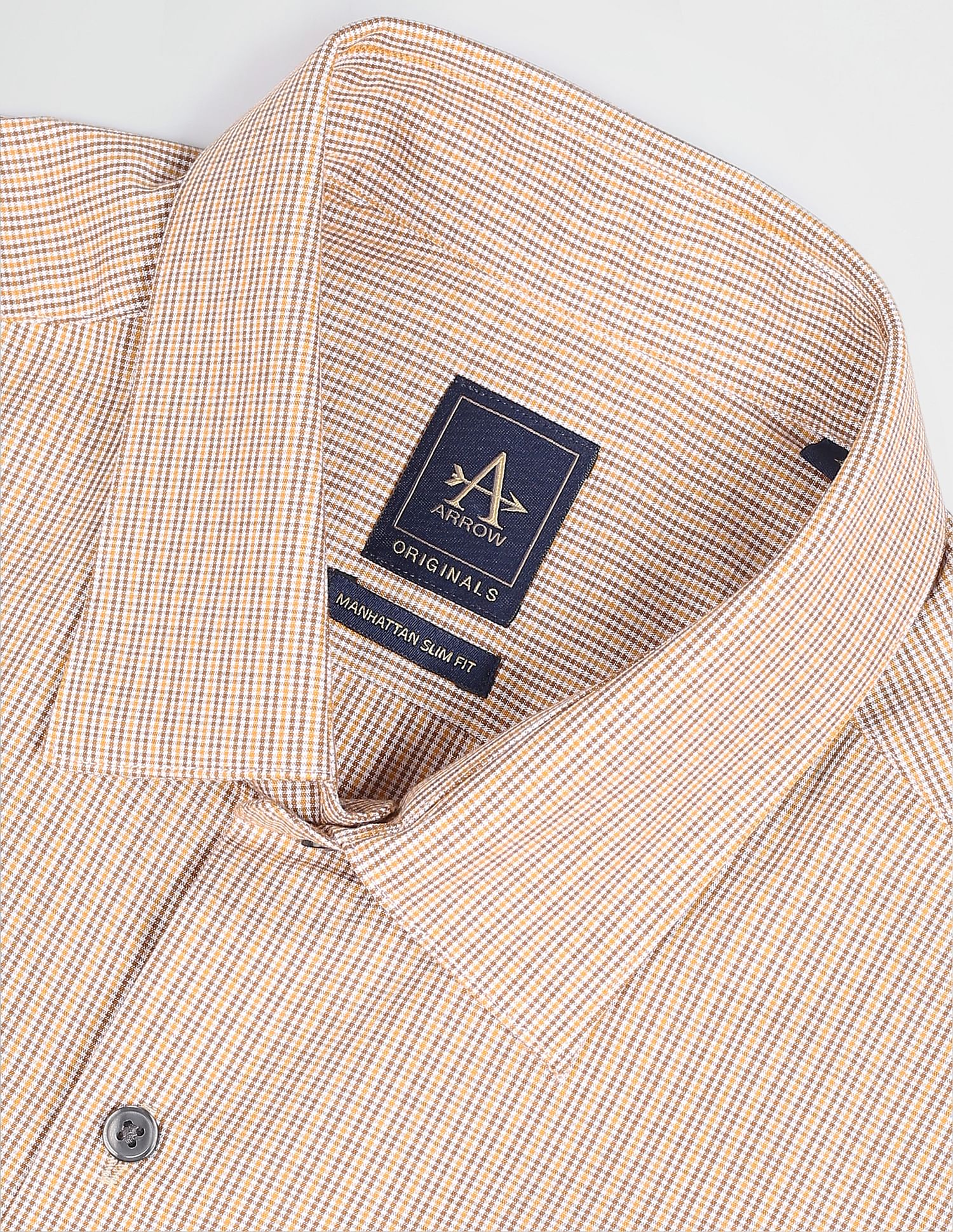 Arrow Manhattan Slim Fit Micro Check Shirt