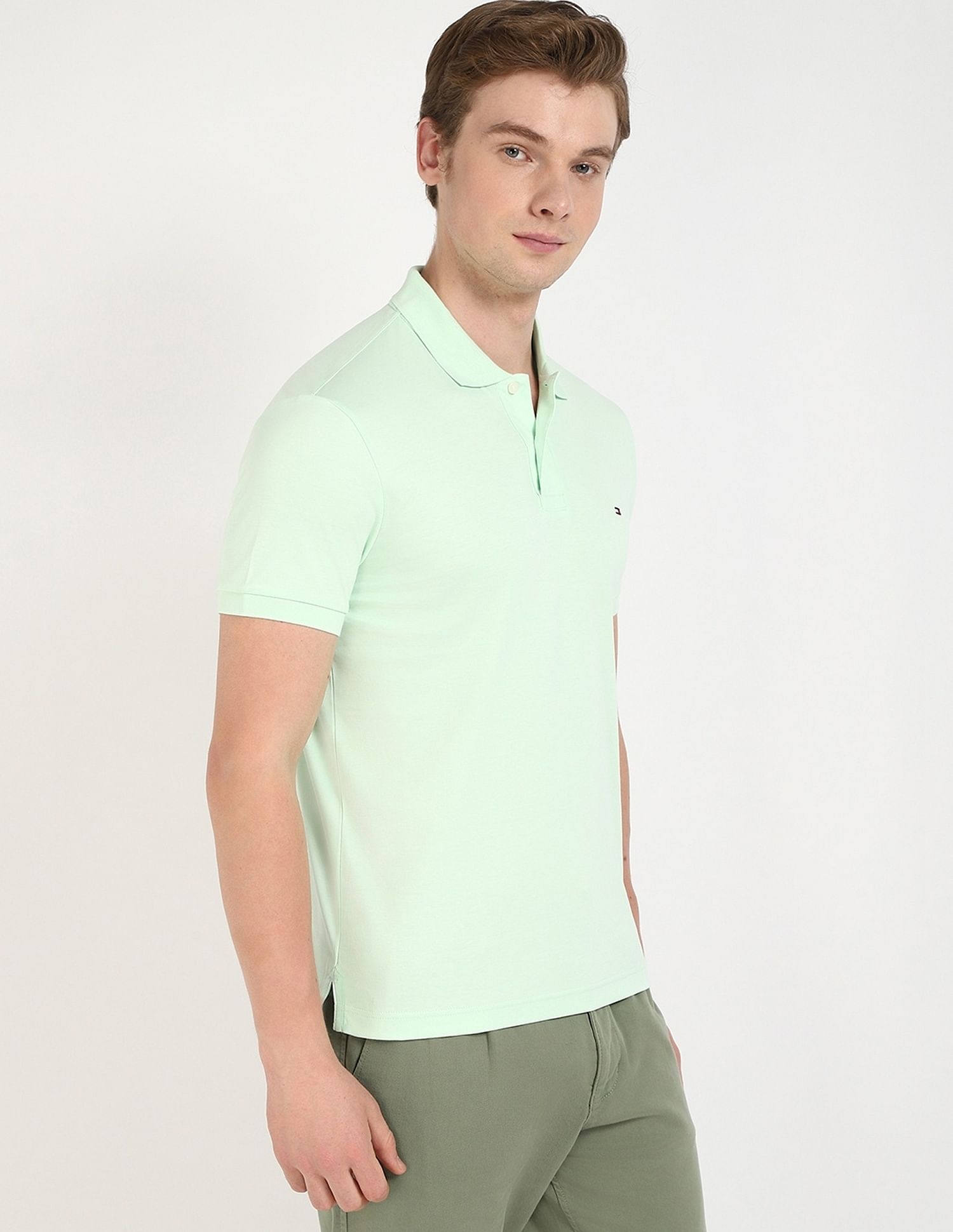 Tommy Hilfiger Solid Regular-Fit Cotton Polo Shirt